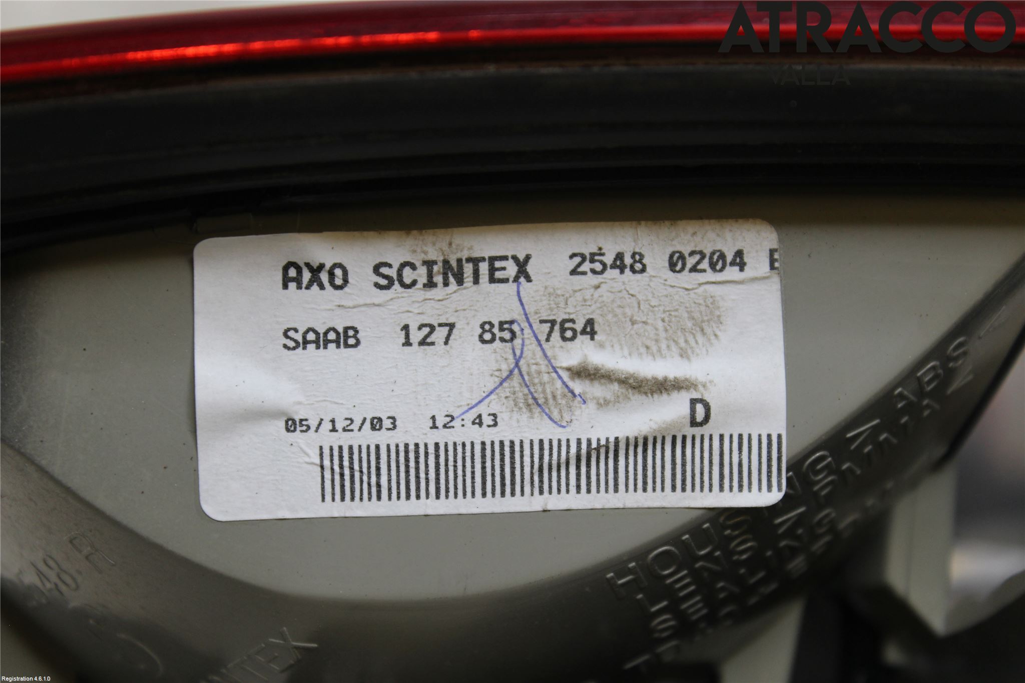 Saab 9-3 VER 2 Bakljus Lucka Hö