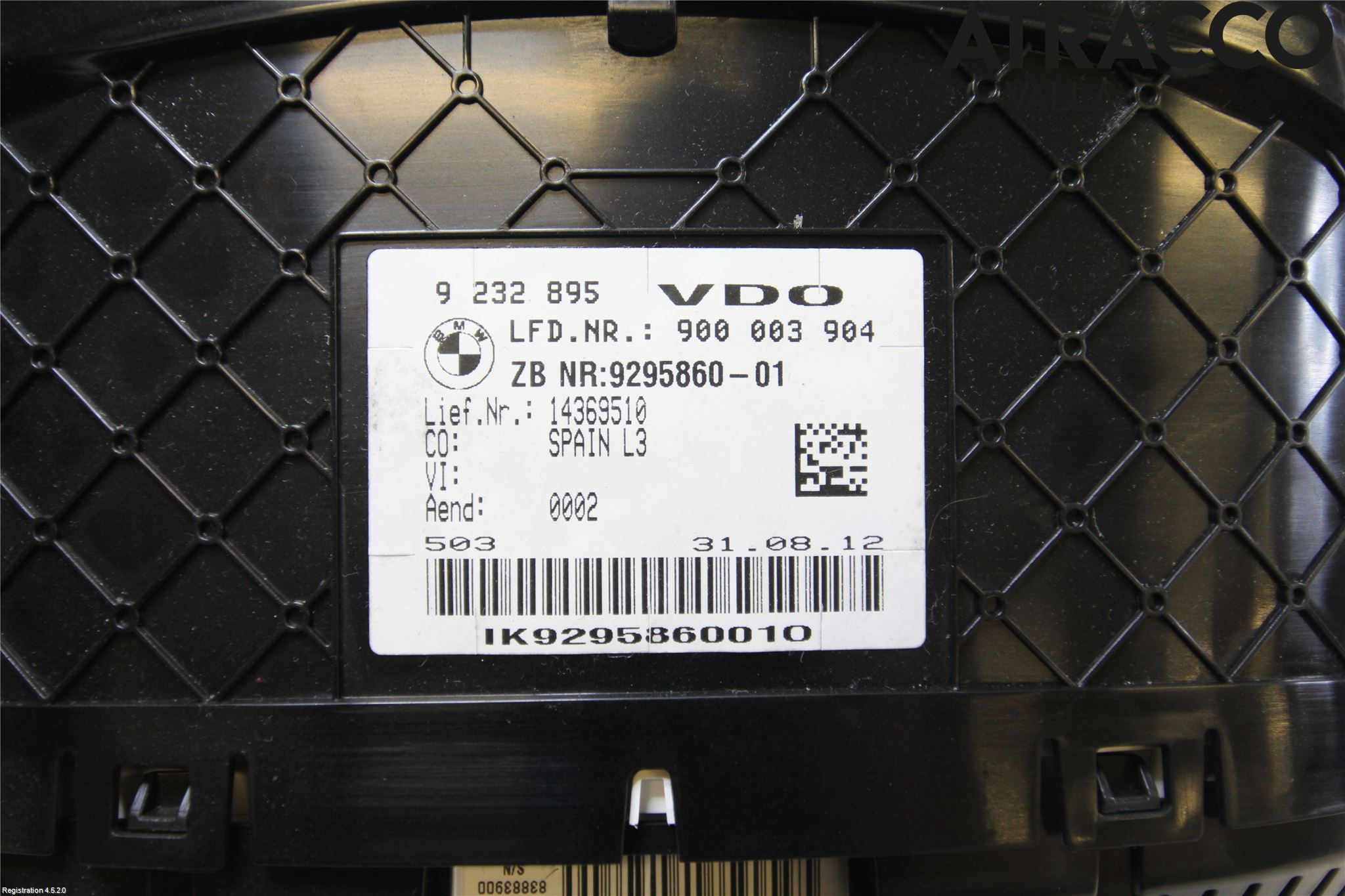 BMW 3 F30/F31/F80 12-19 Instrument Komb