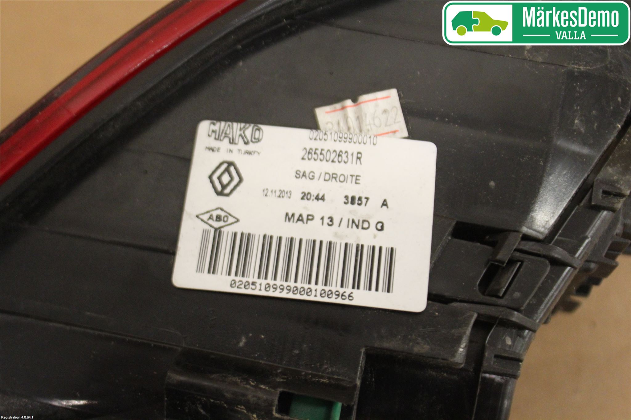 Renault CLIO IV 12-16 Bakljus Höger