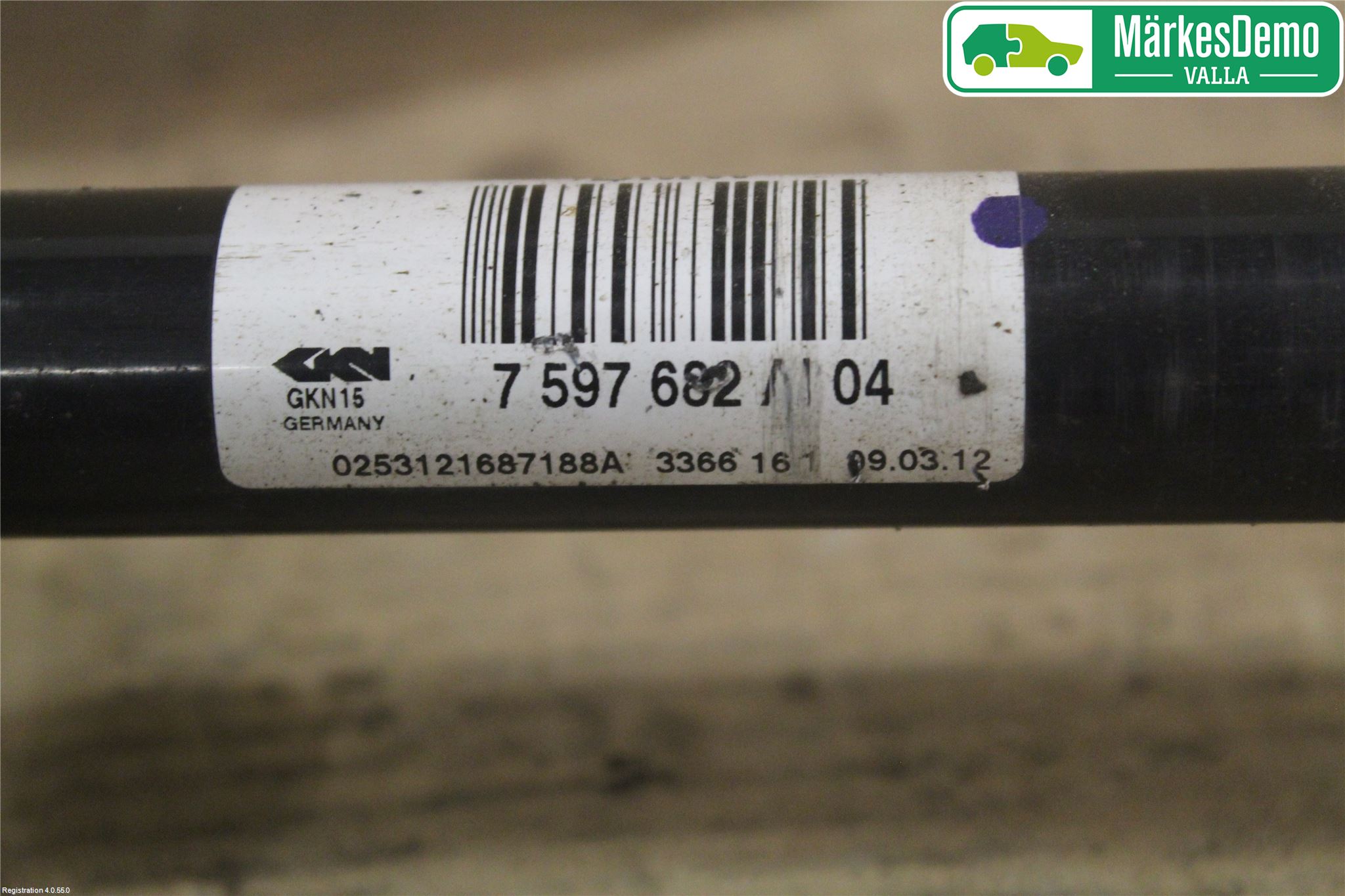 BMW 3 F30/F31/F80 12-19 Drivaxel Bak Höger