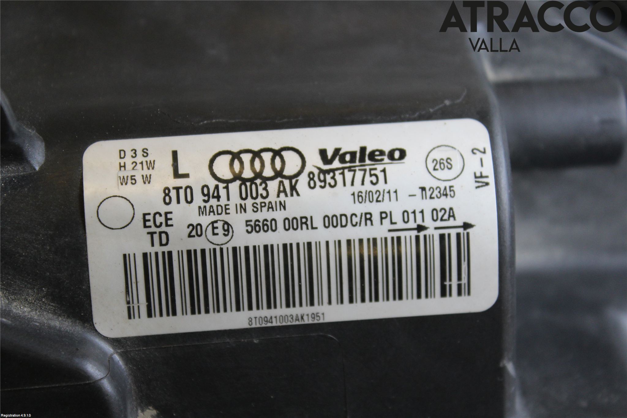 Audi A5 07-16 Strålkastare Vänster