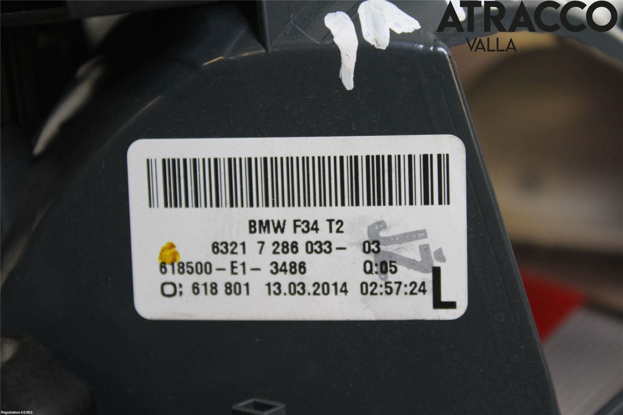 BMW 3 GT F34 13-19 Bakljus Lucka Vä