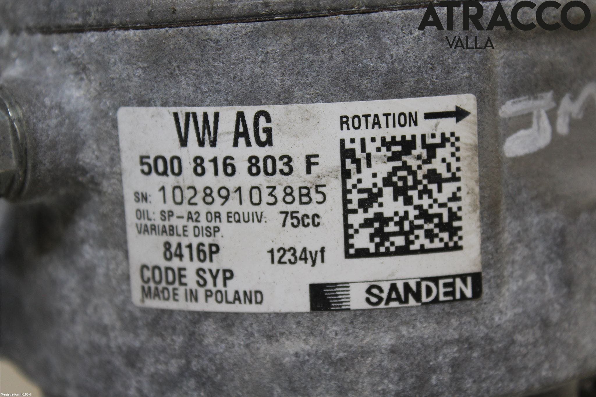 Volkswagen VW GOLF / E-GOLF VII 13-20 Ac Kompressor