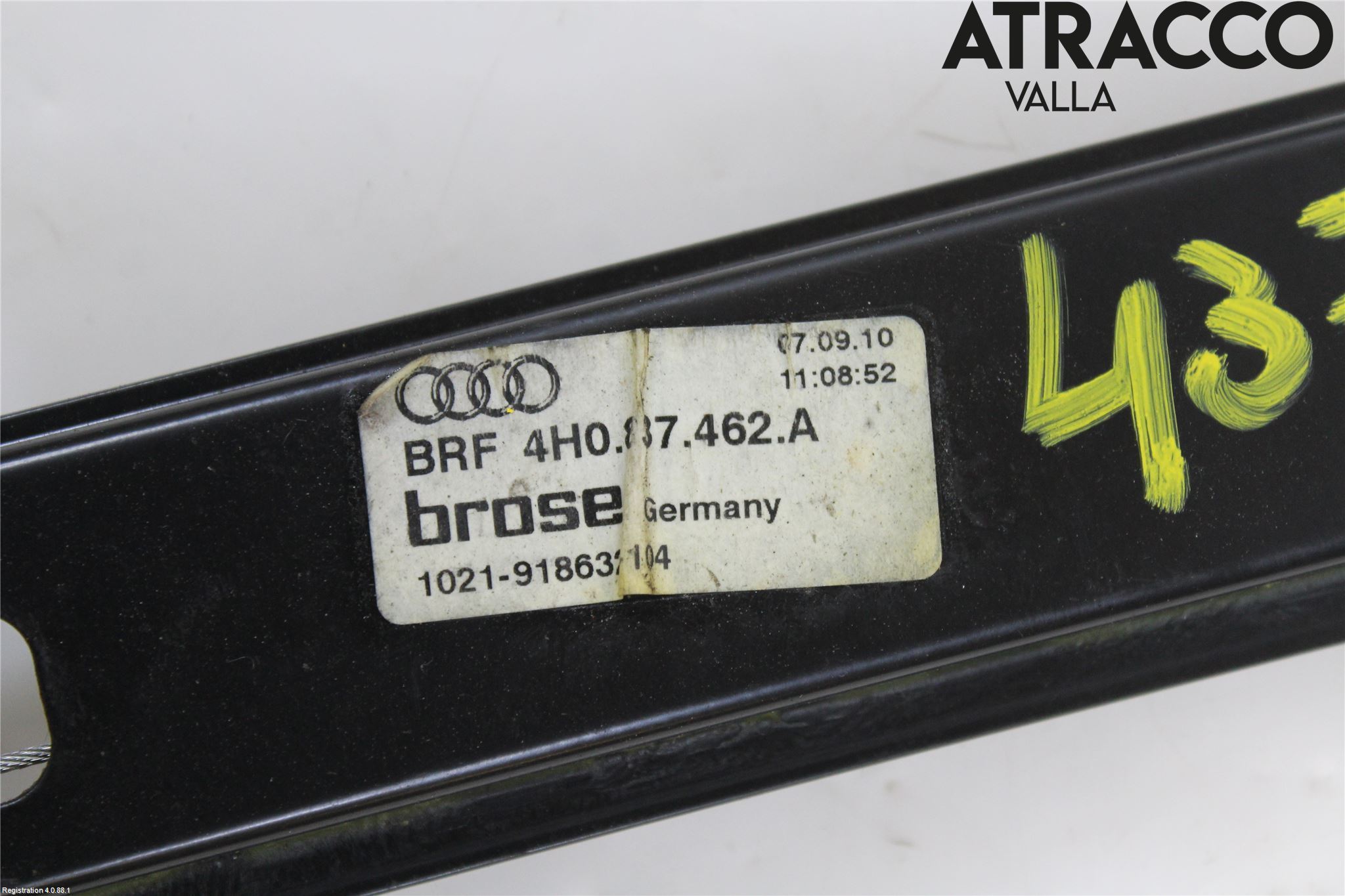 Audi A8/S8 4H 10-17 Fönsterhissmekanism
