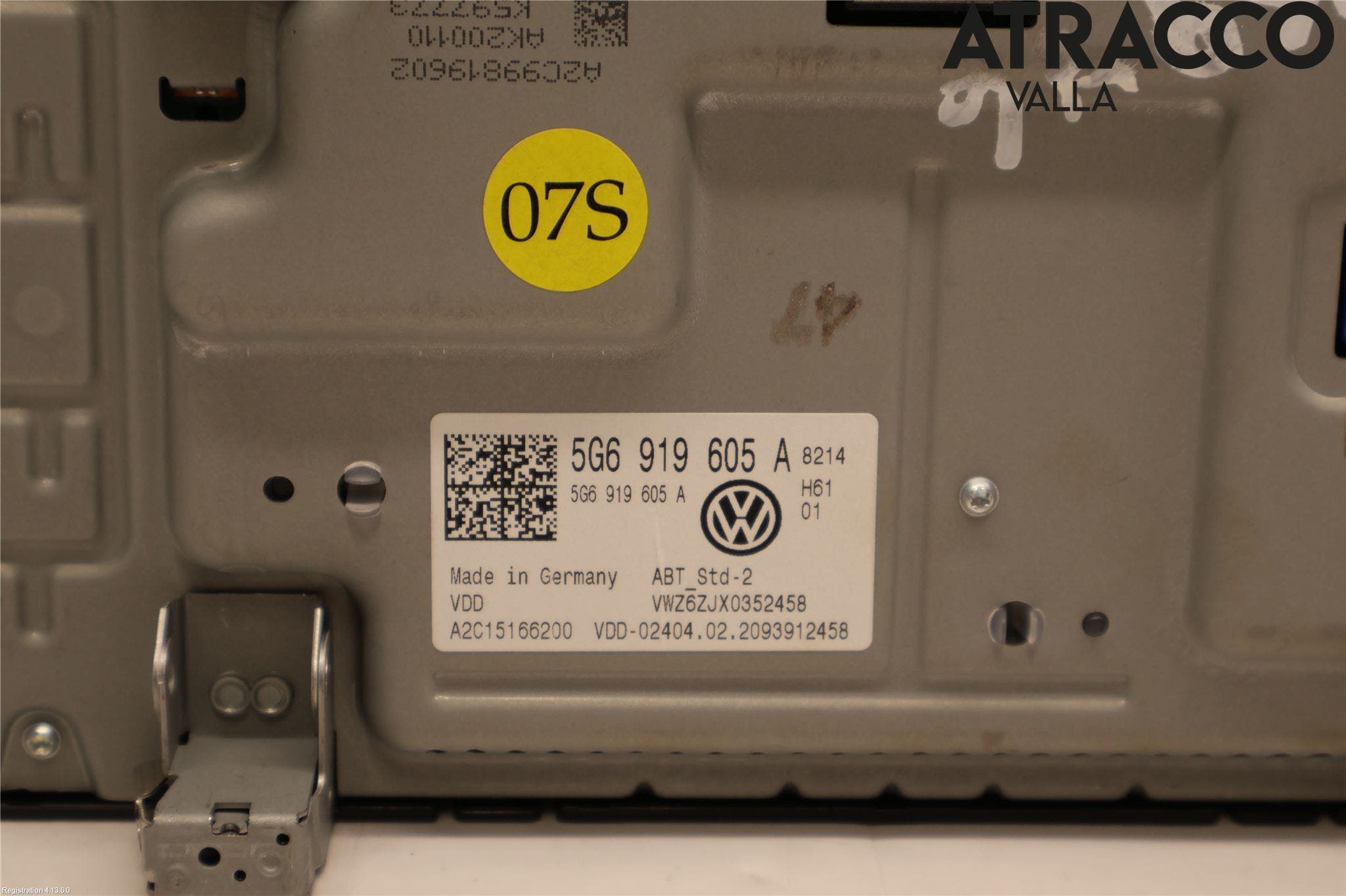 Volkswagen VW GOLF / E-GOLF VII 13-20 Multifunktionsdisplay