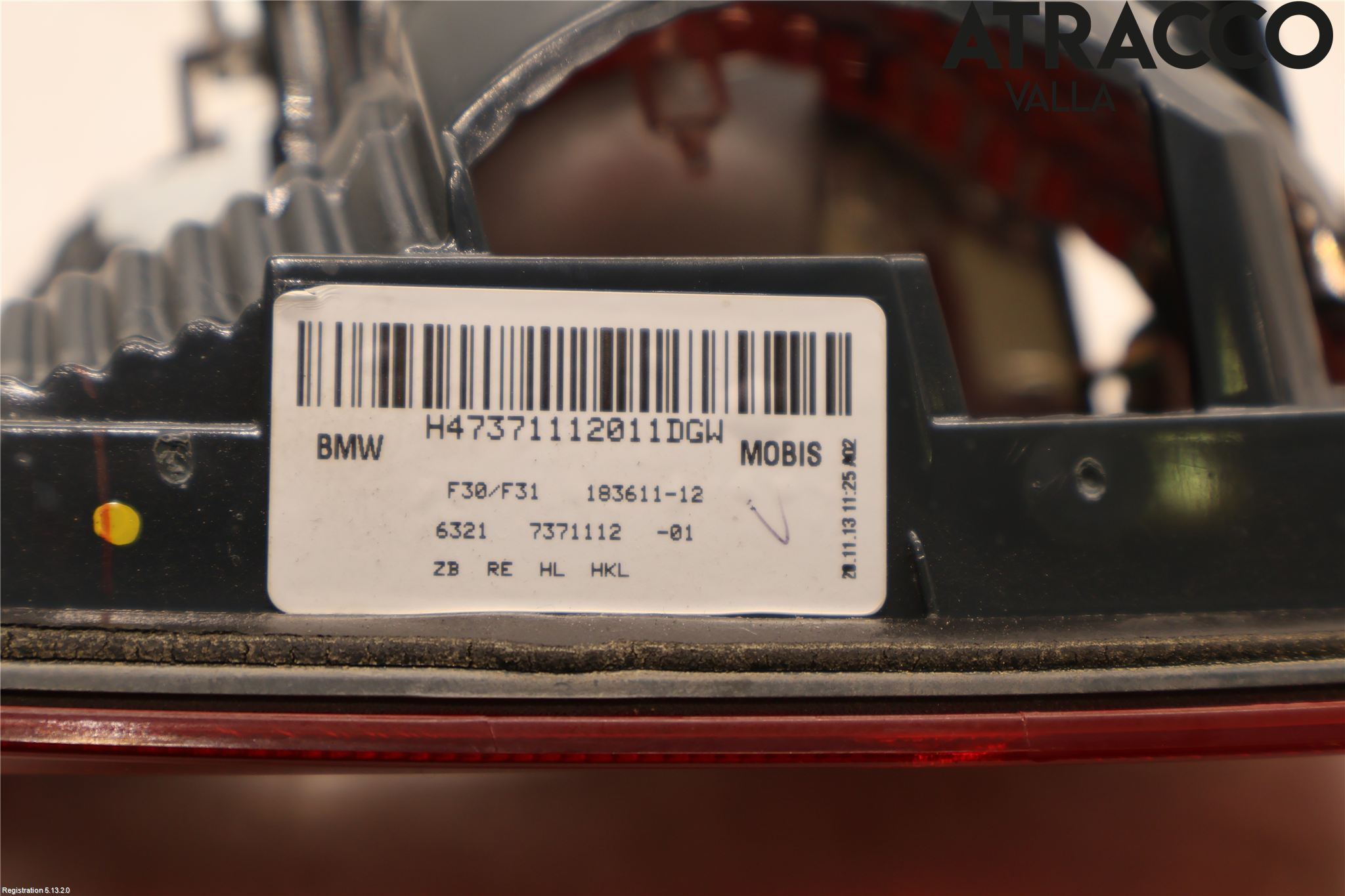 BMW 3 F30/F31/F80 12-19 Bakljus Lucka Hö