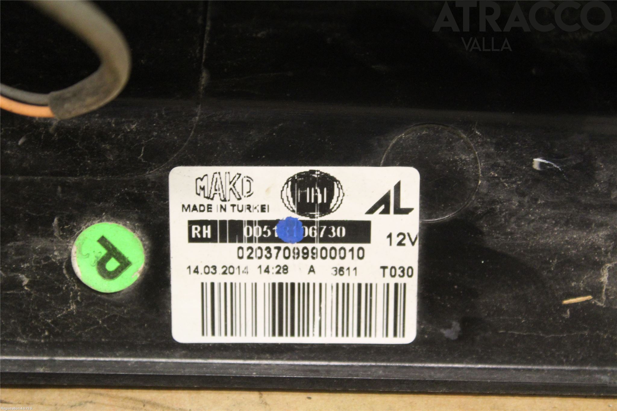 Fiat DOBLO CARGO Bakljus Höger