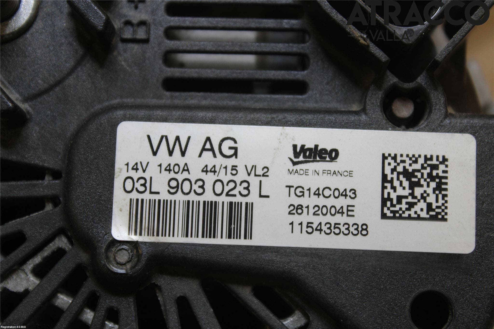 Volkswagen VW TIGUAN 07-16 Generator