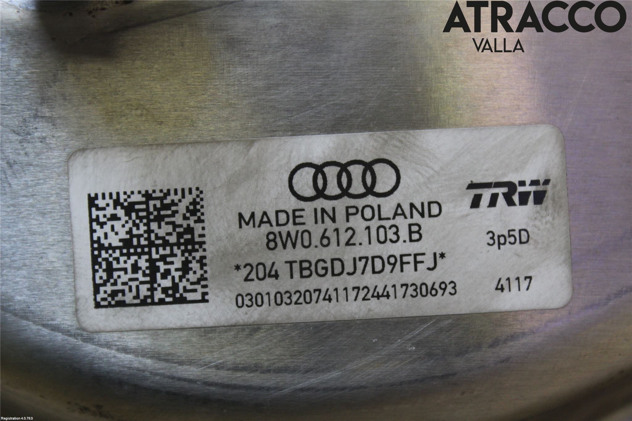 Audi A4/S4 B9 16-19 Bromsservo