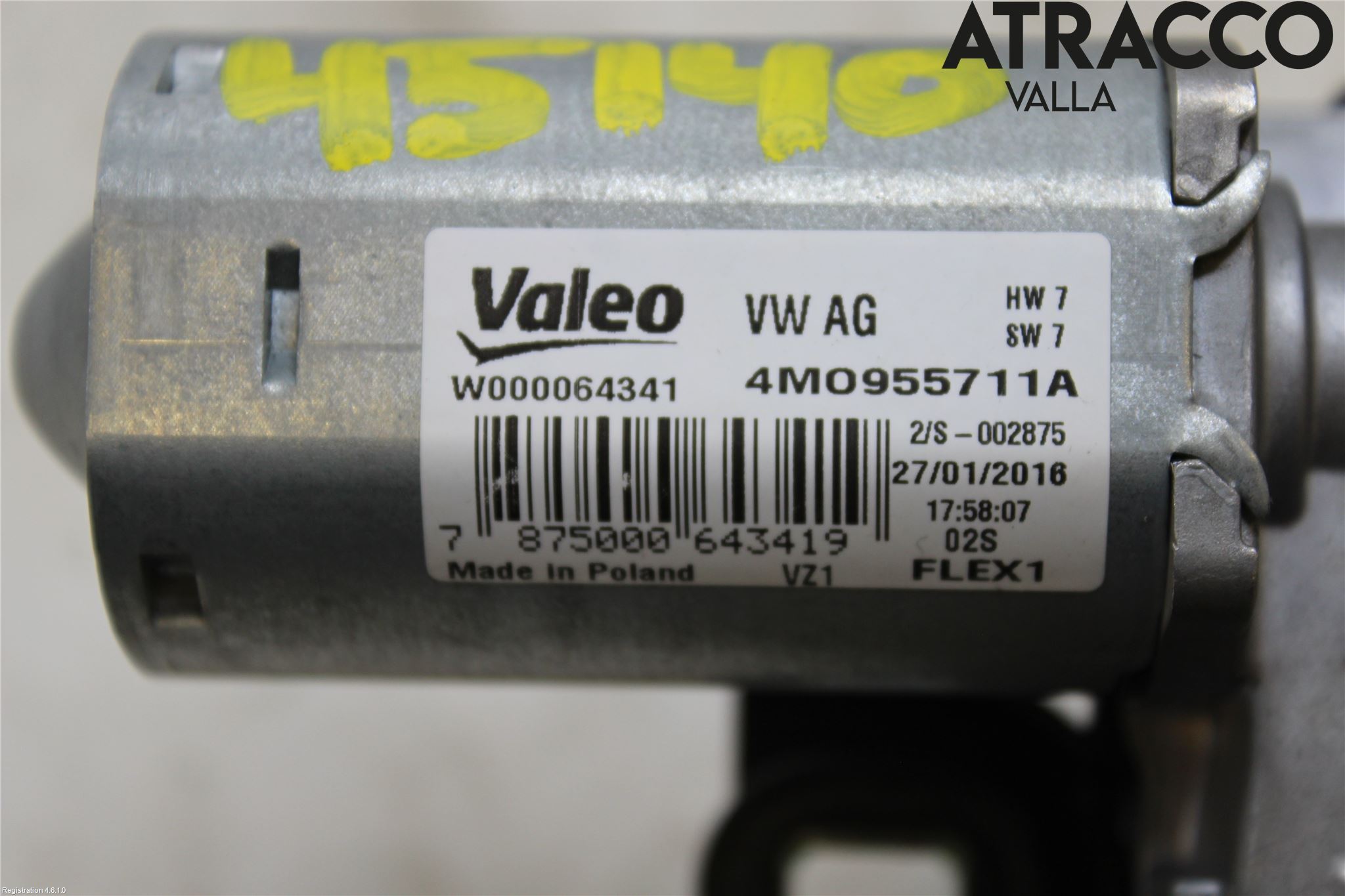 Audi A4/S4 B9 16-19 Torkarmotor Baklucka