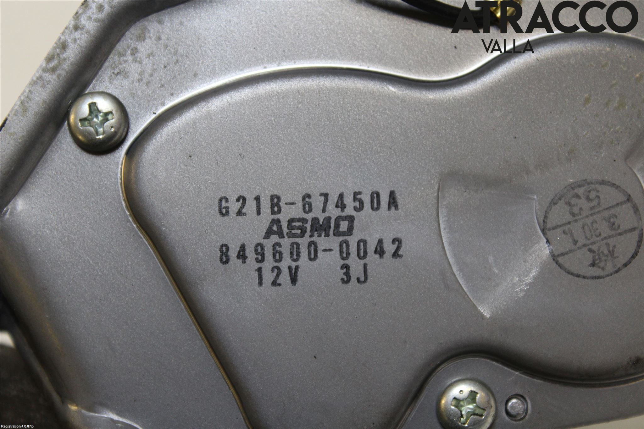 Mazda 6 02-08 Torkarmotor Baklucka