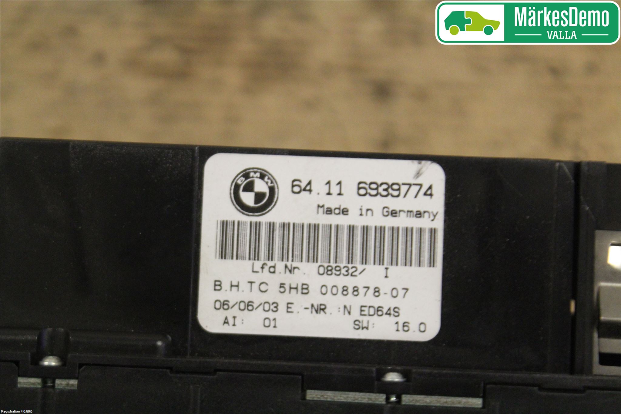 BMW 3 E46      98-05 Ac Styrenhet Ac Manöveren