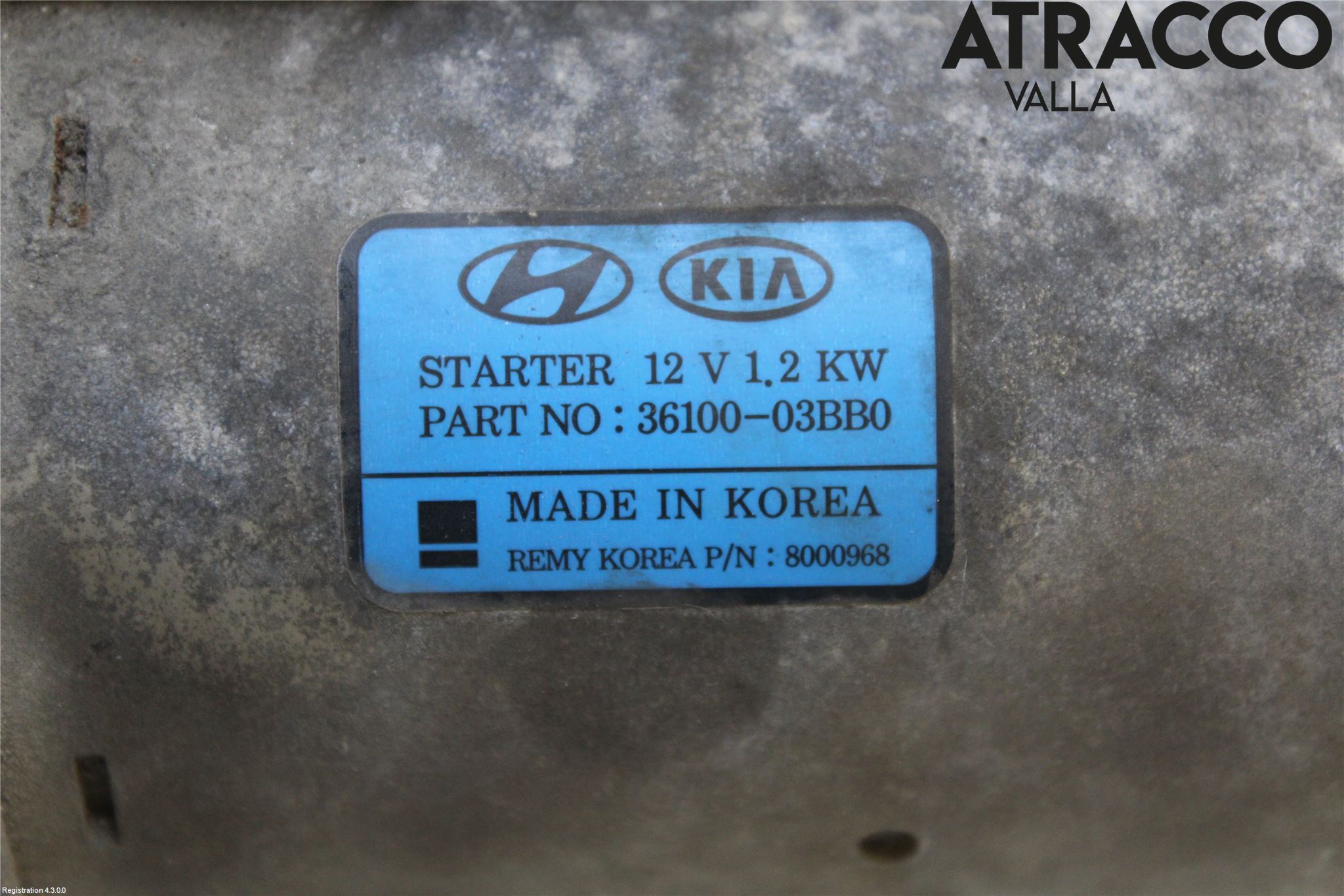 Kia PICANTO 12-17 Startmotor