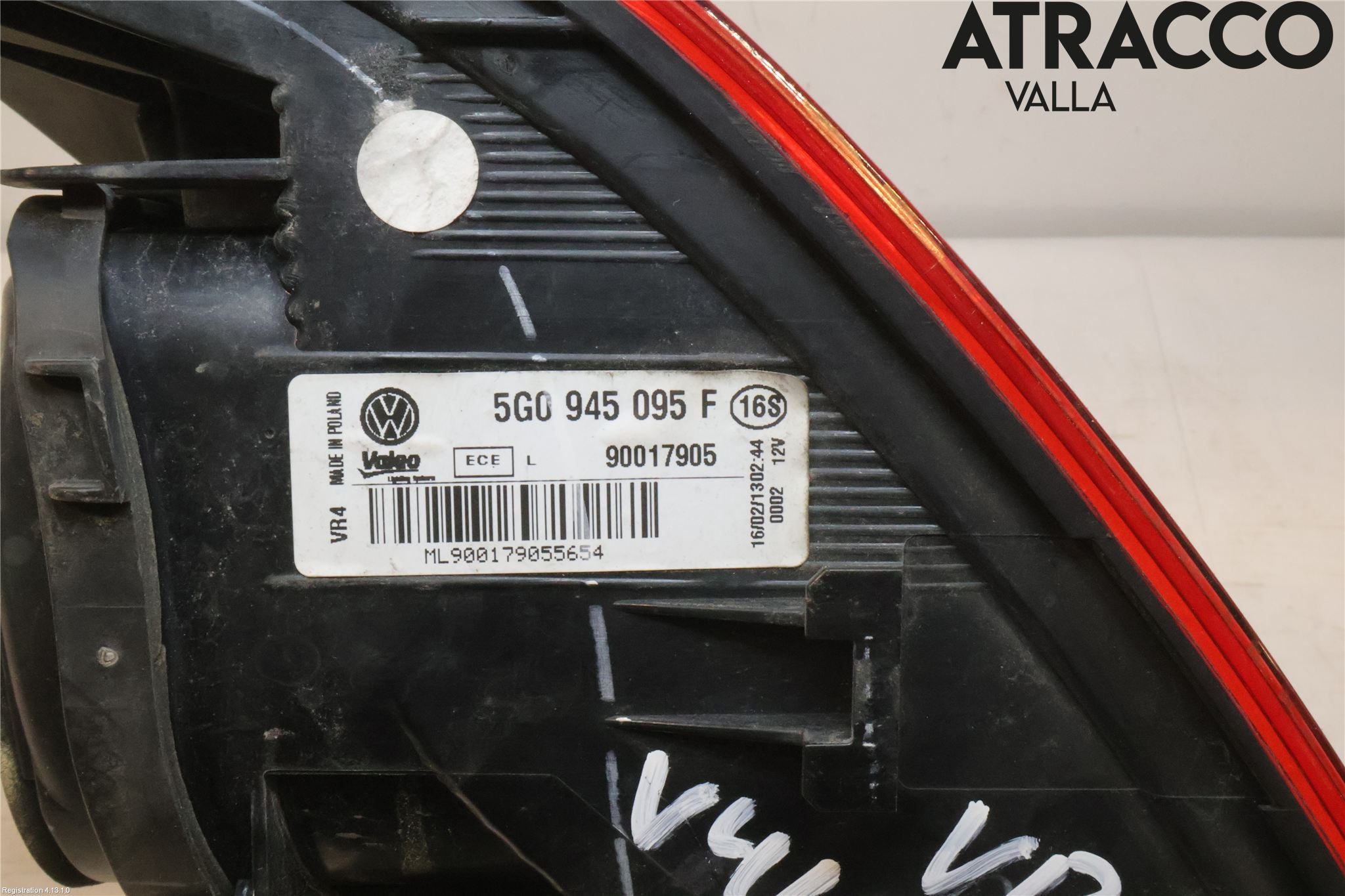 Volkswagen VW GOLF / E-GOLF VII 13-20 Bakljus Vänster