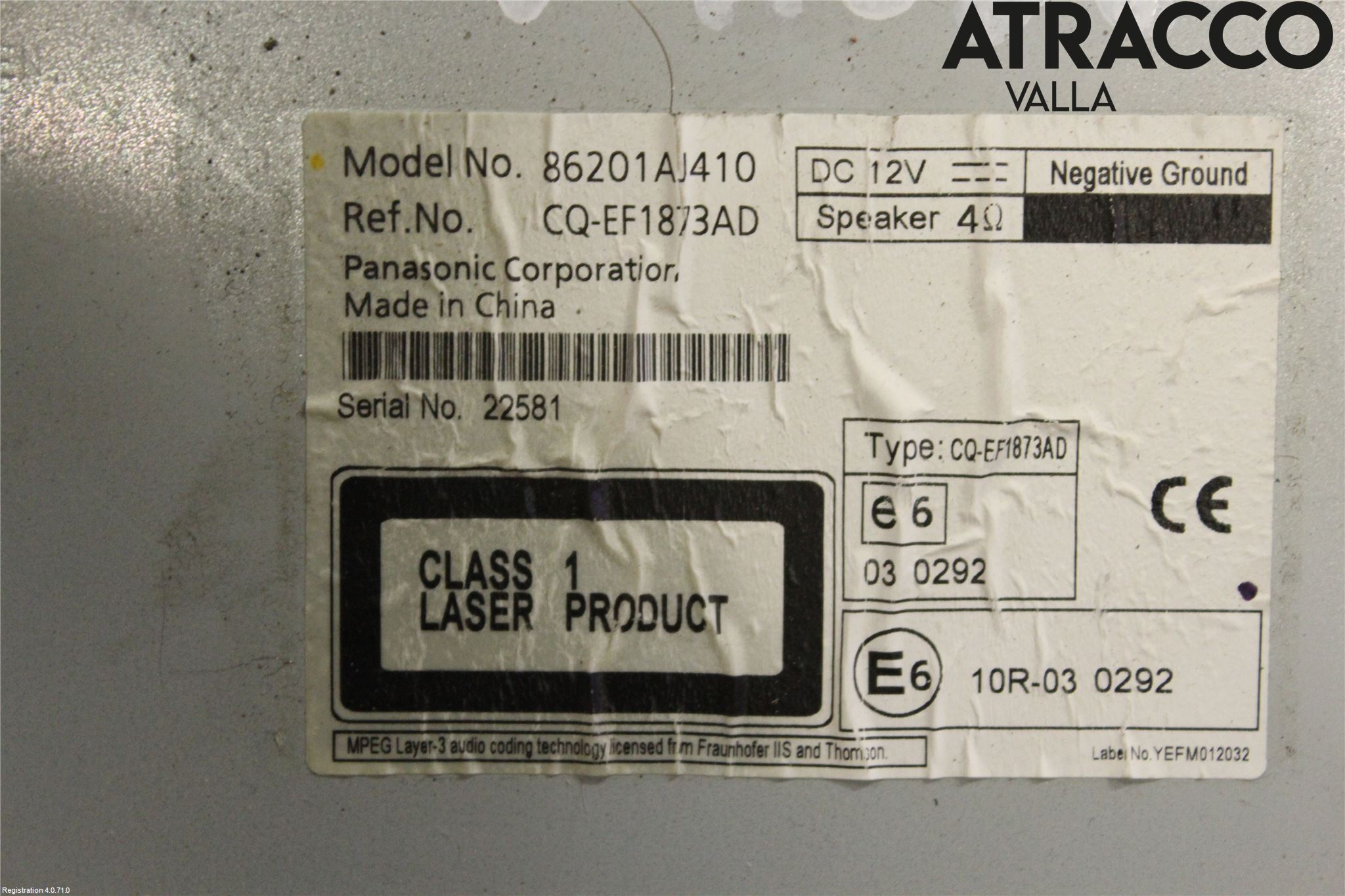 Subaru OUTBACK 10-15 Cd Radio - Multimediapanel