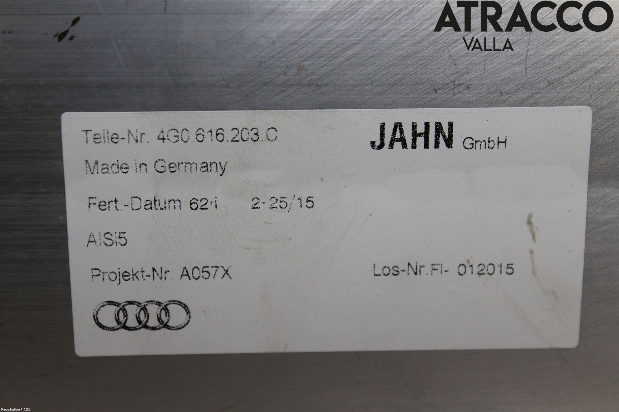 Audi A6 ALLROAD 12-18 Nivå/Luftförändring Trycktank