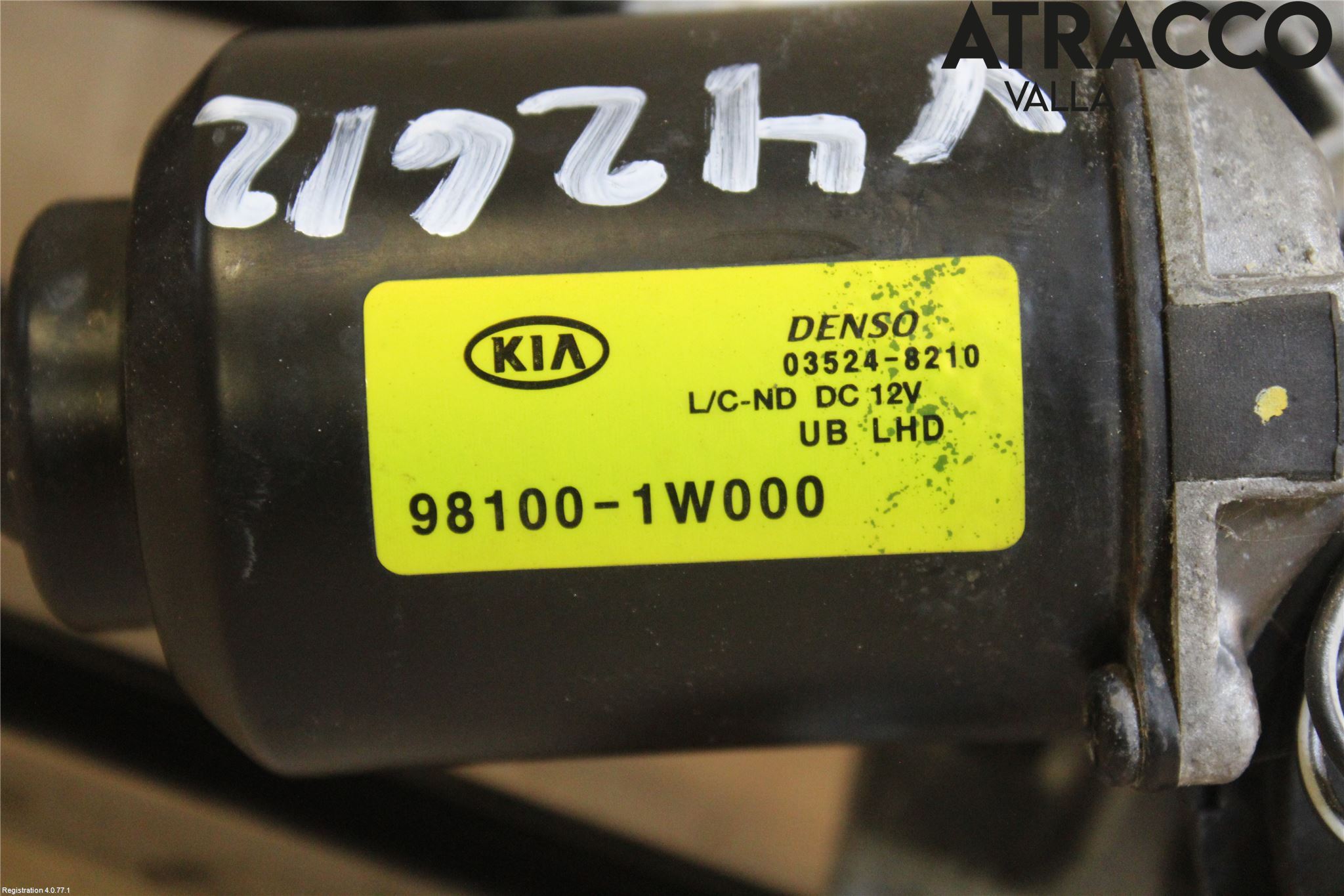 Kia RIO 12-16 Torkarmekanism Vindruta