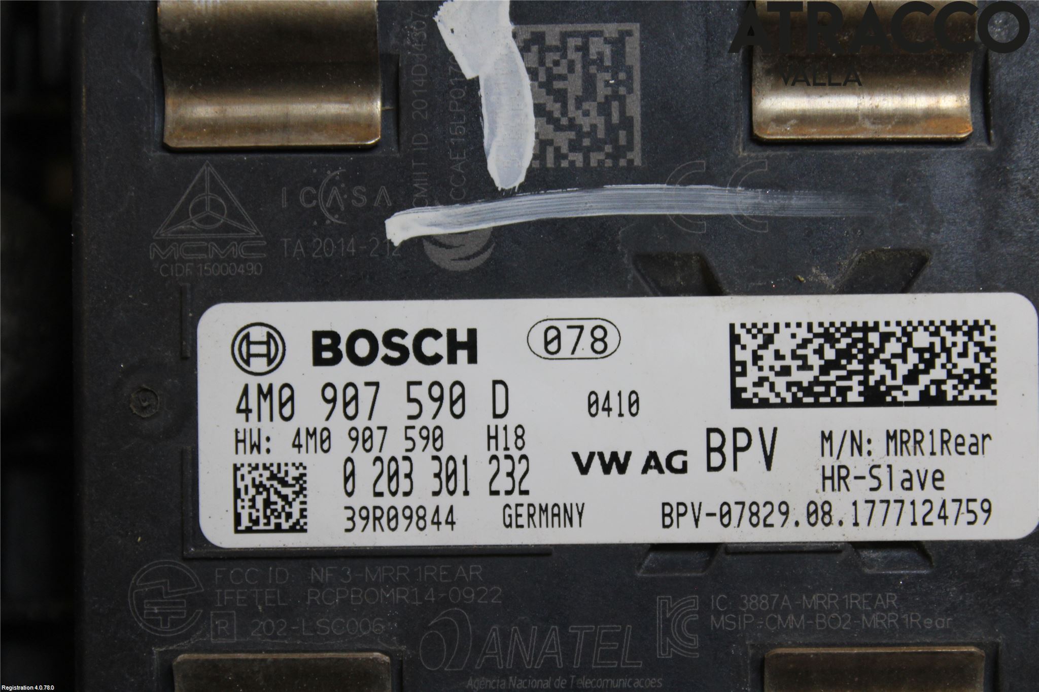 Audi A4/S4 B9 16-19 Sensor Aktivt Kollisionsskydd
