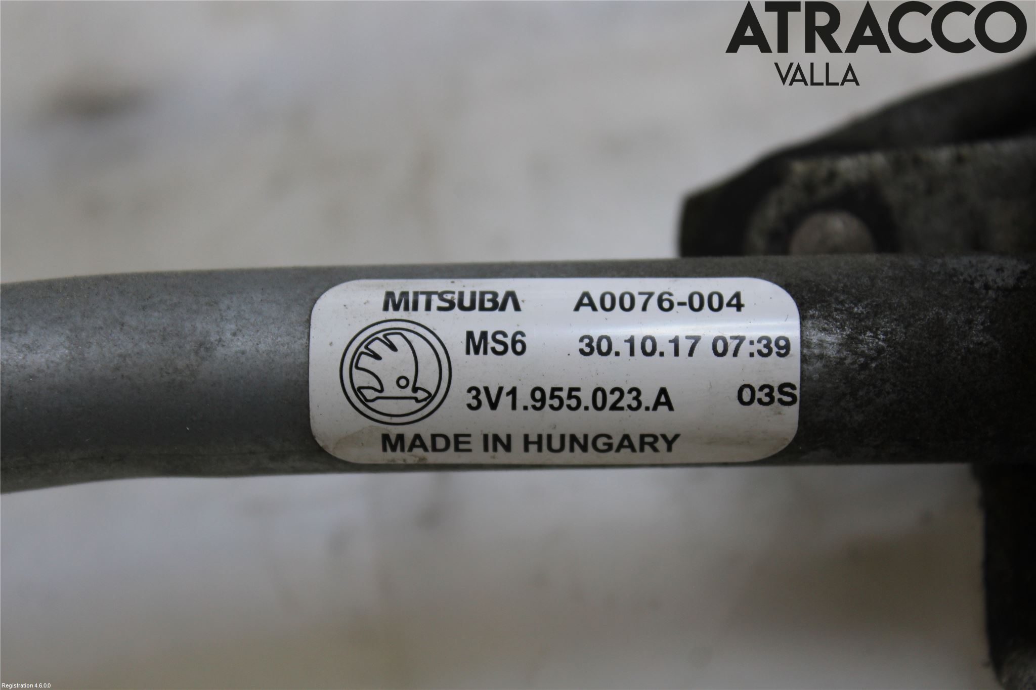 Skoda SUPERB 16-24 Torkarmekanism Vindruta