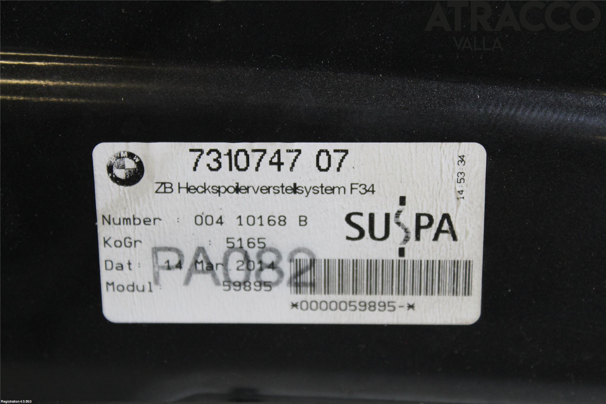 BMW 3 GT F34 13-19 Spoiler Baklucka