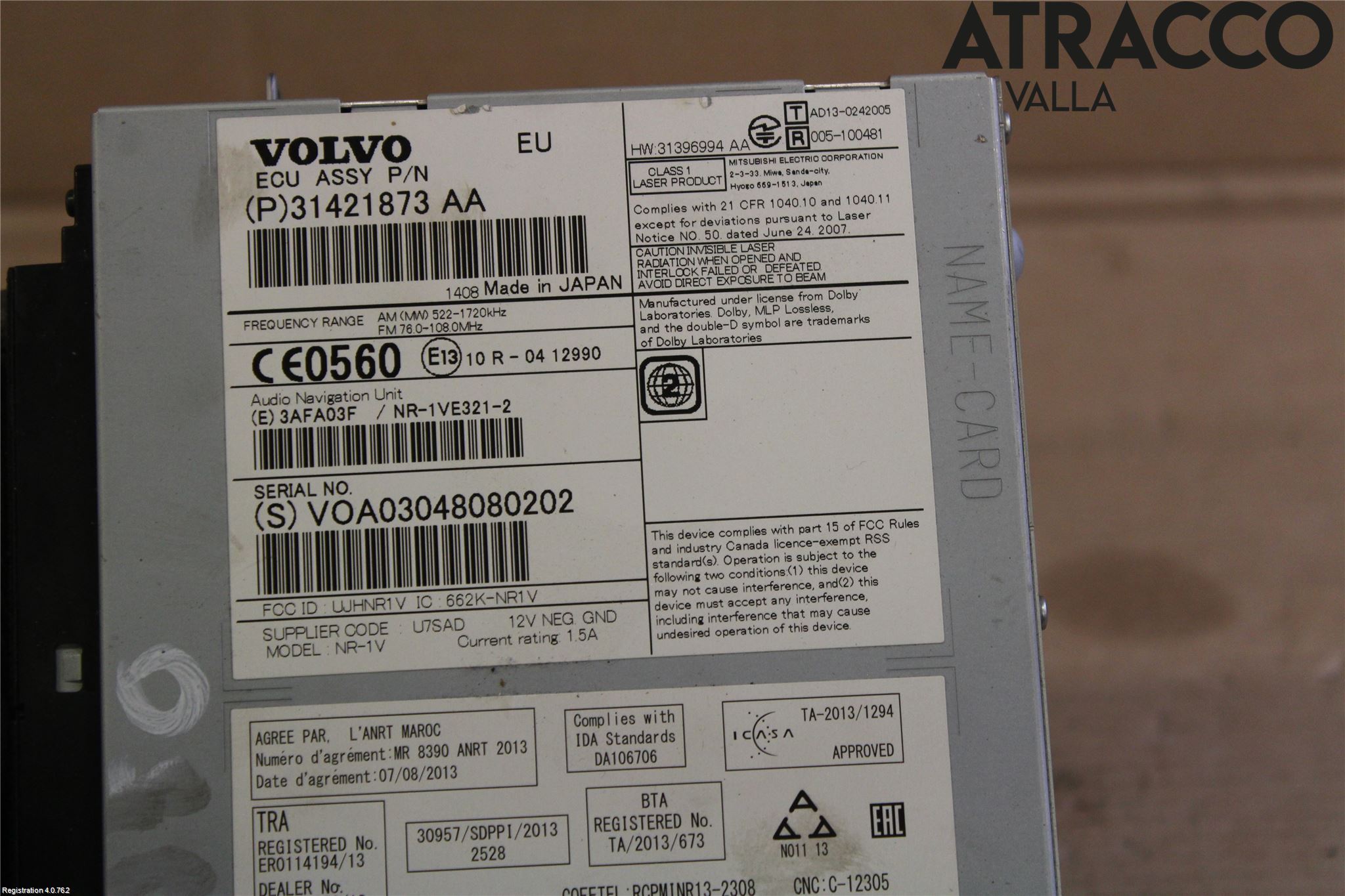 Volvo V60 14-18 Cd Radio - Multimediapanel