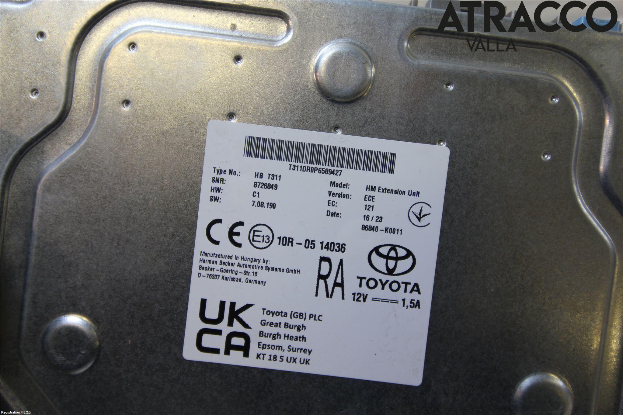 Toyota HILUX 16- Styrenhet Multimedia