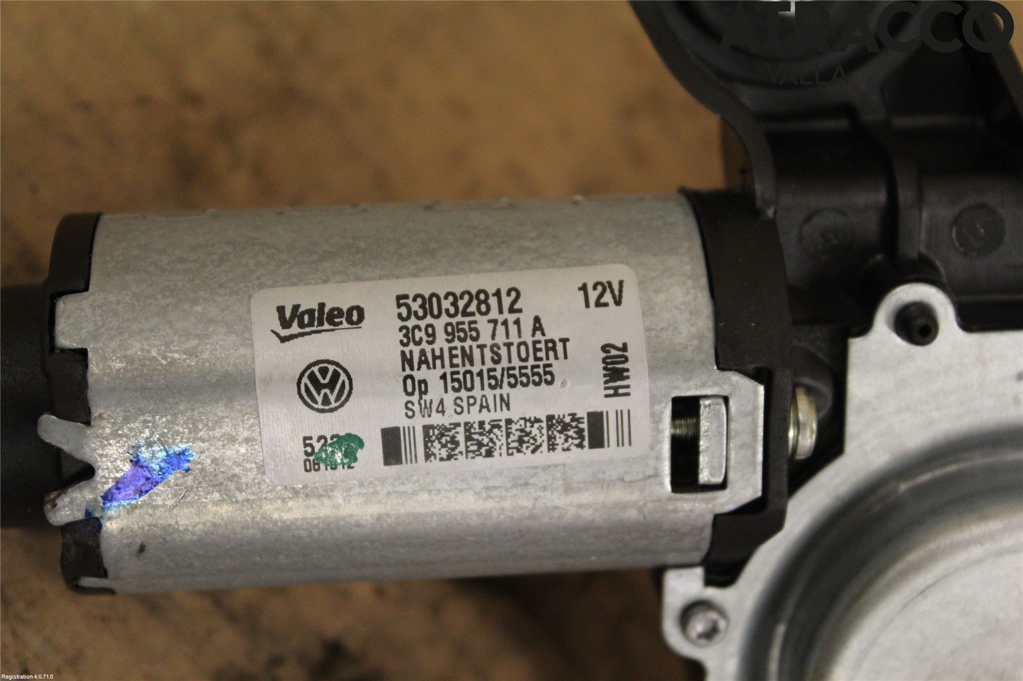 Volkswagen VW PASSAT 11-14 Torkarmotor Baklucka