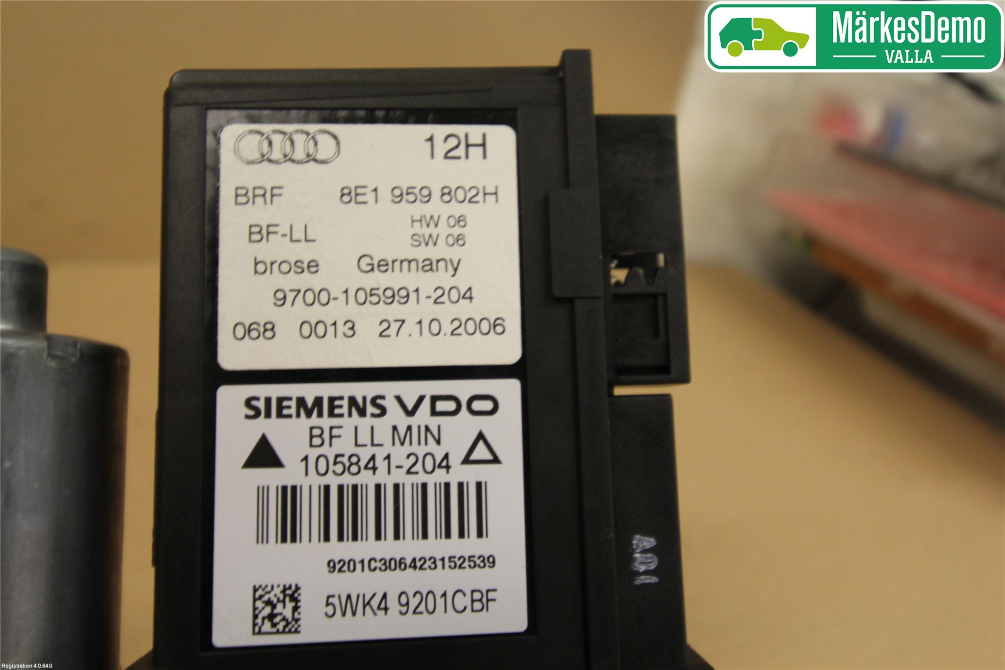 Audi A4/S4 05-07 Fönsterhissmotor