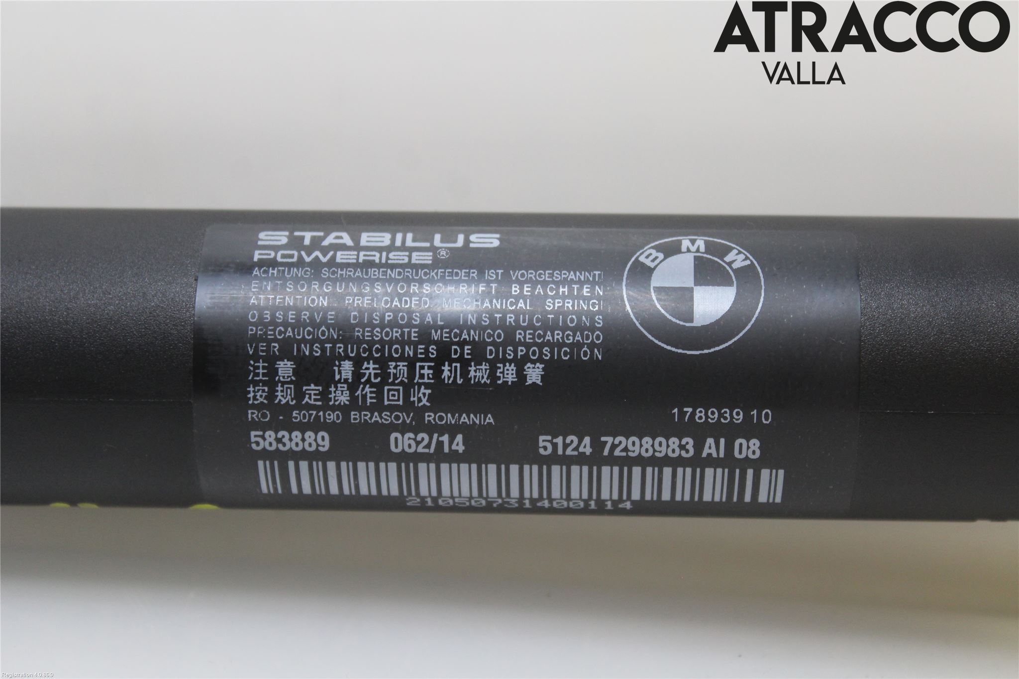 BMW 3 GT F34 13-19 Gasfjäder Baklucka