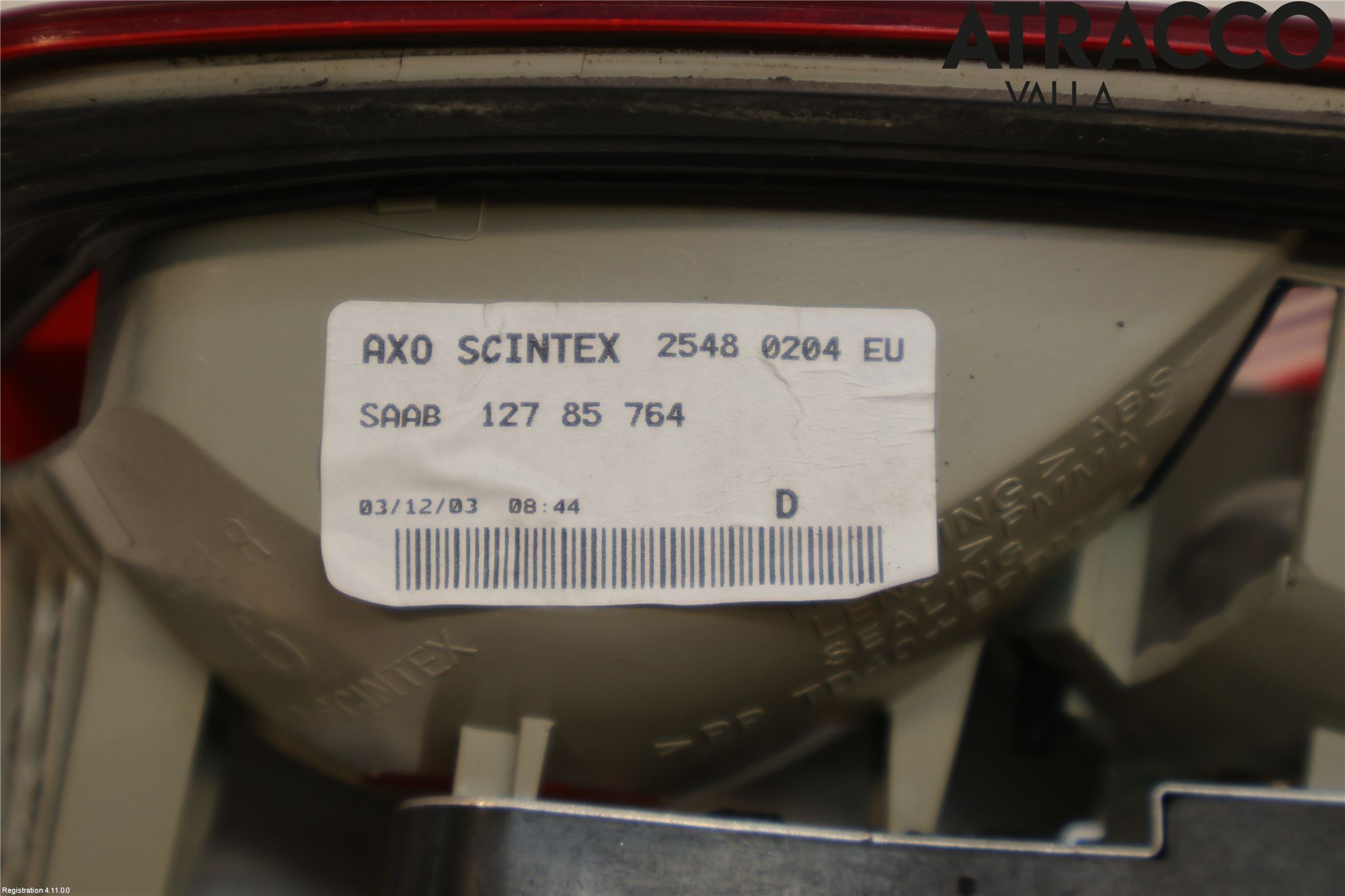 Saab 9-3 VER 2 Bakljus Lucka Hö