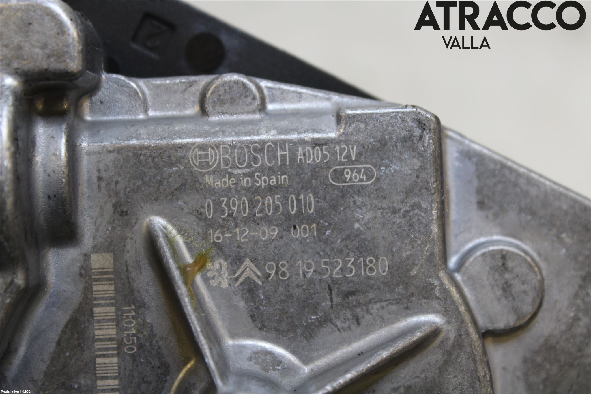 Peugeot 308 14-21 Torkarmotor Baklucka