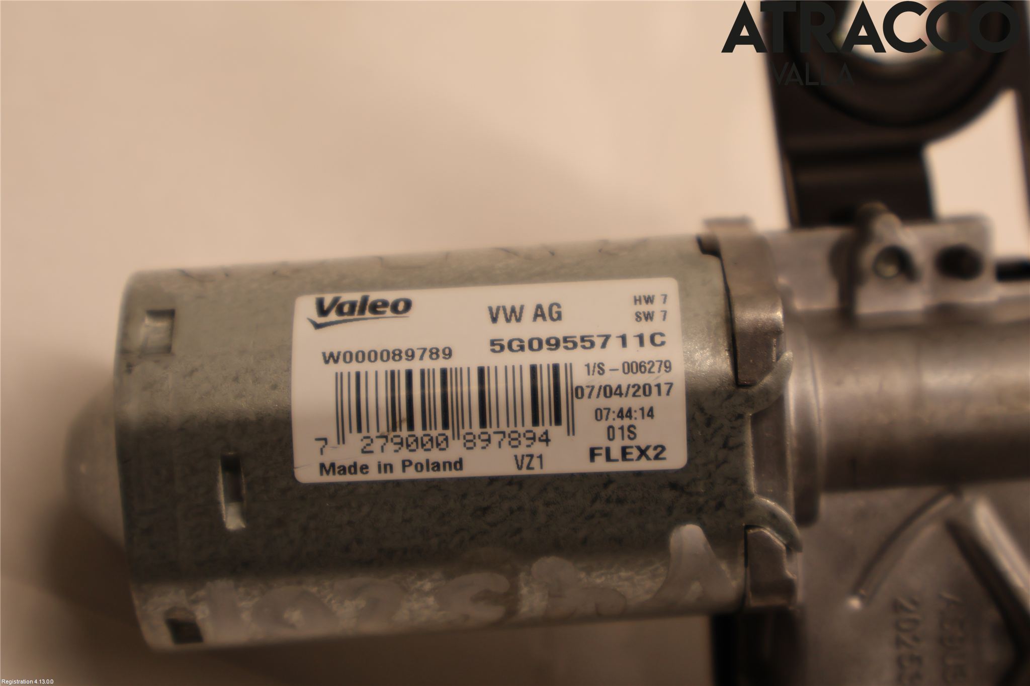 Volkswagen VW GOLF / E-GOLF VII 13-20 Torkarmotor Baklucka