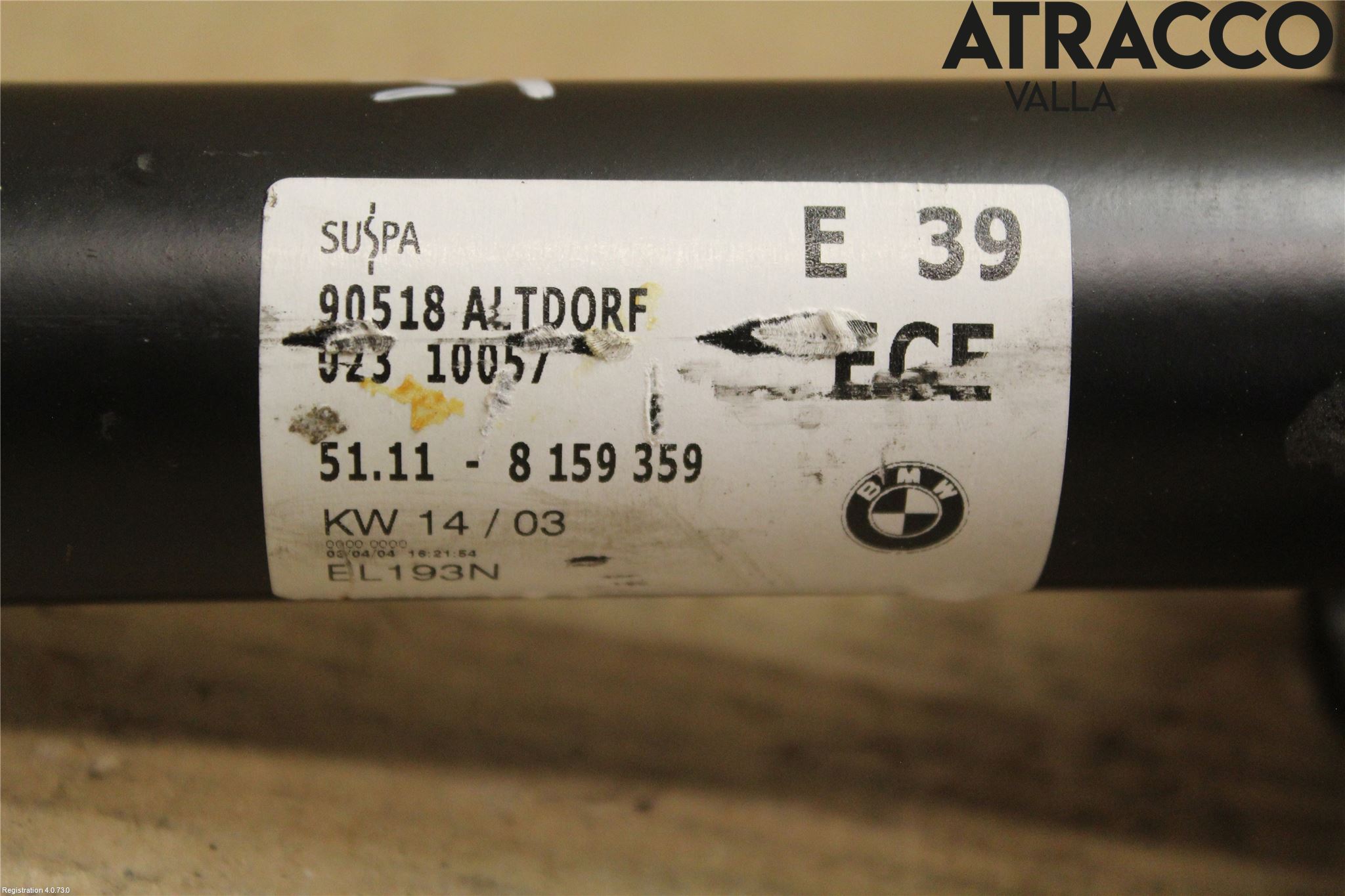 BMW 5 E39 95-04 Stötfångardämpare Fram