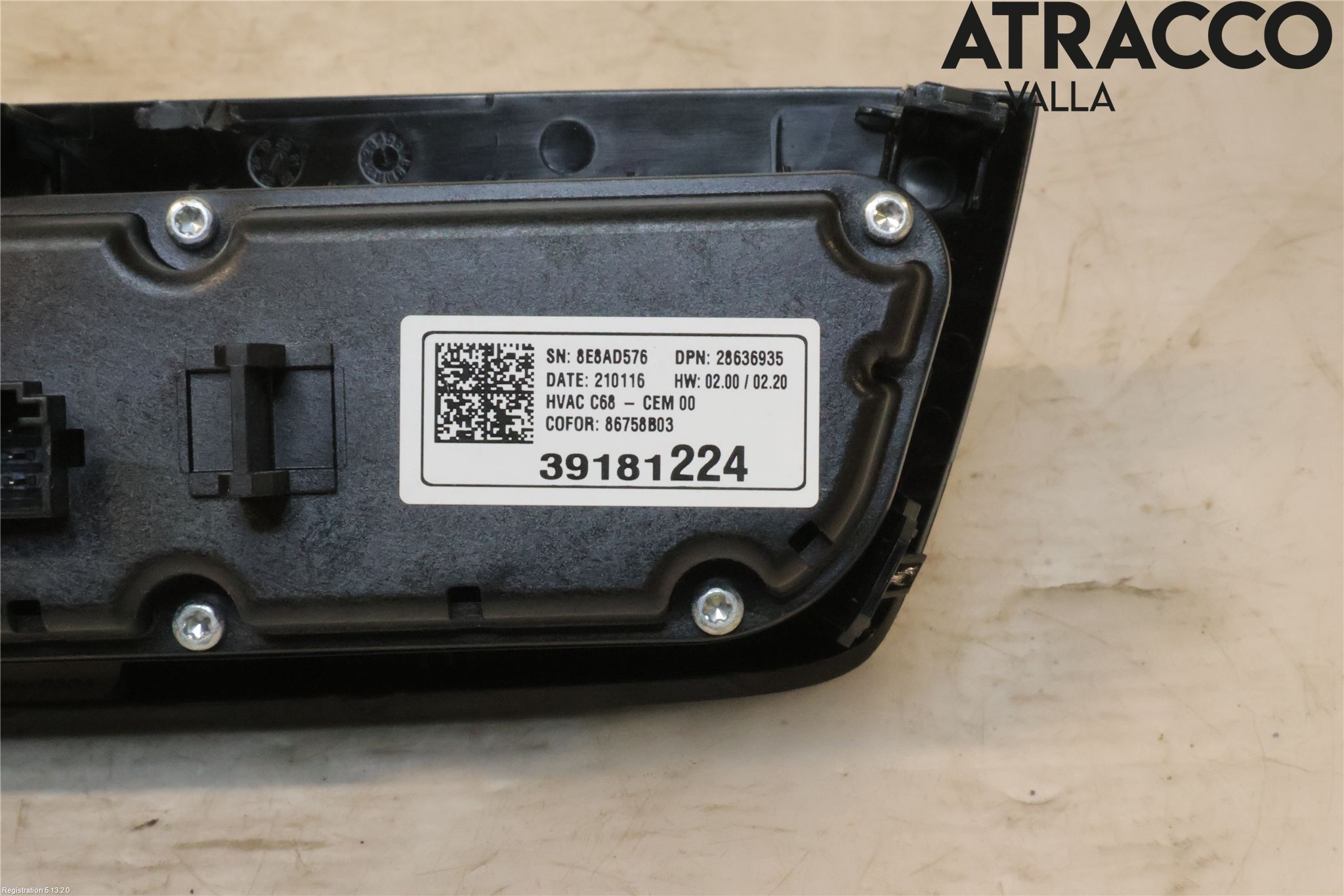 Opel CORSA F, CORSA-E 20- Ac Styrenhet Ac Manöveren
