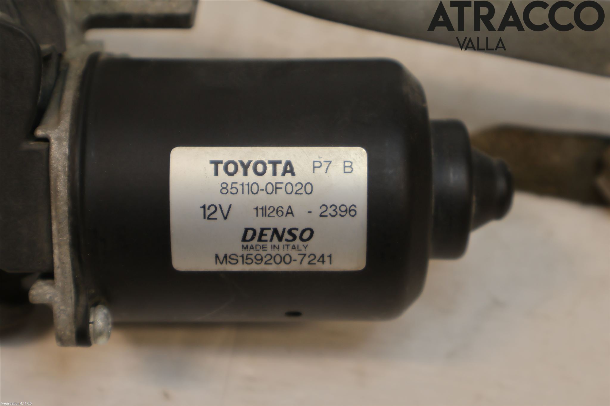 Toyota COROLLA VERSO 08-09 Torkarmekanism Vindruta