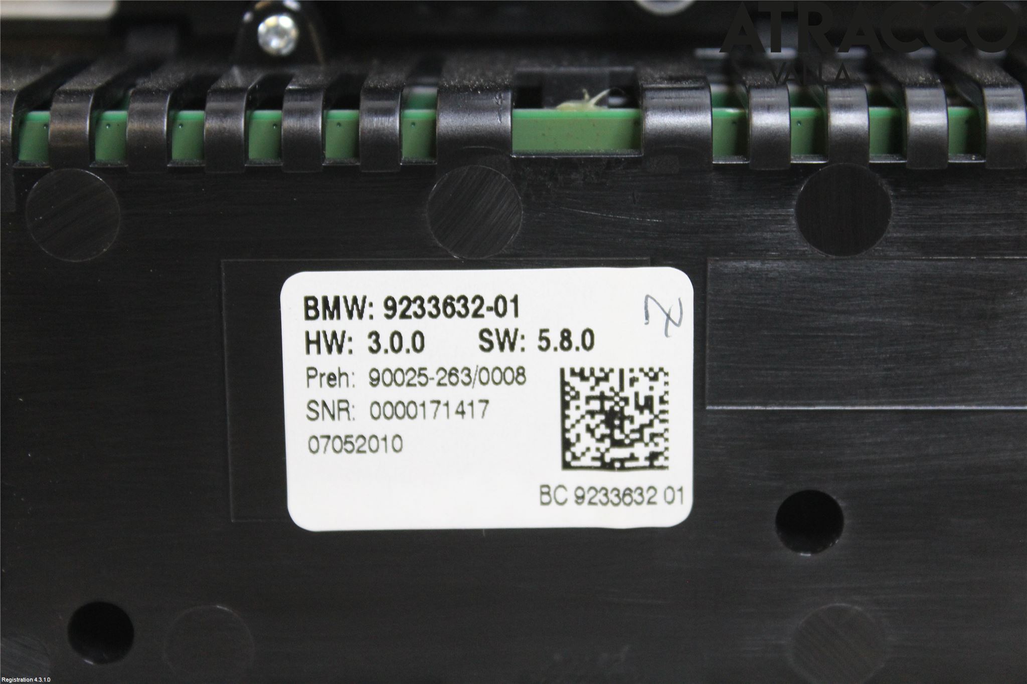 BMW 5 F10/F11/F18 09-17 Ac Styrenhet Ac Manöveren