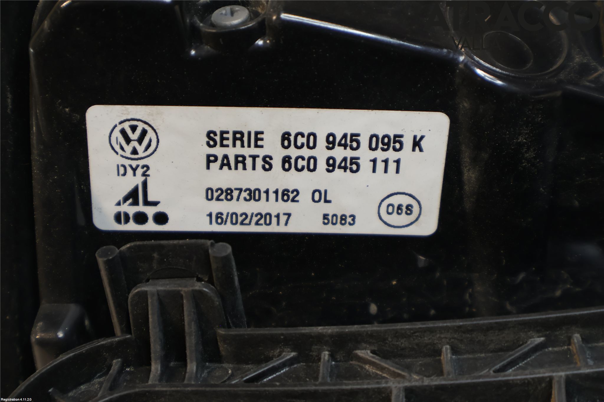 Volkswagen VW POLO 10-17 Bakljus Vänster