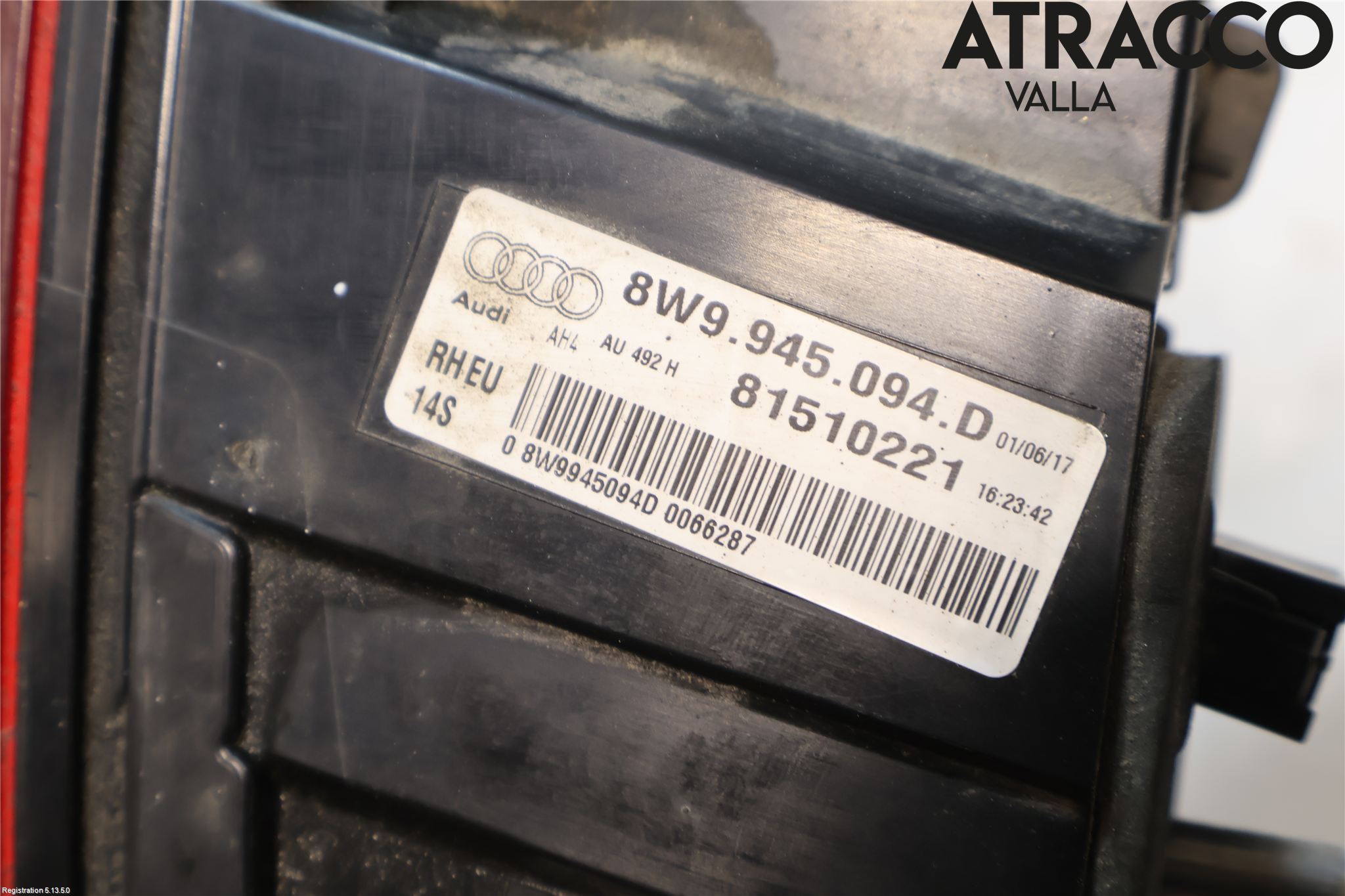 Audi A4/S4 B9 16-19 Bakljus Lucka Hö