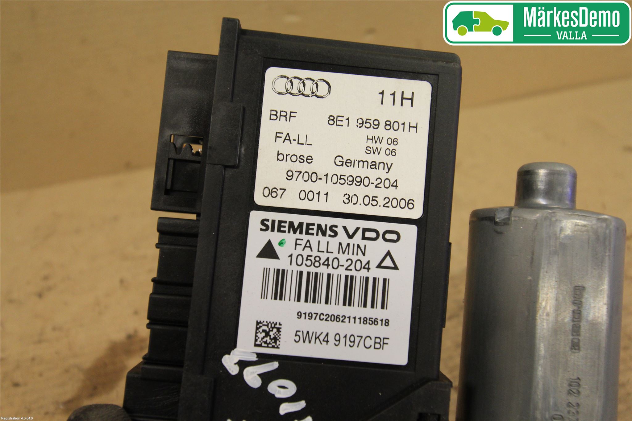 Audi A4/S4 05-07 Fönsterhissmotor