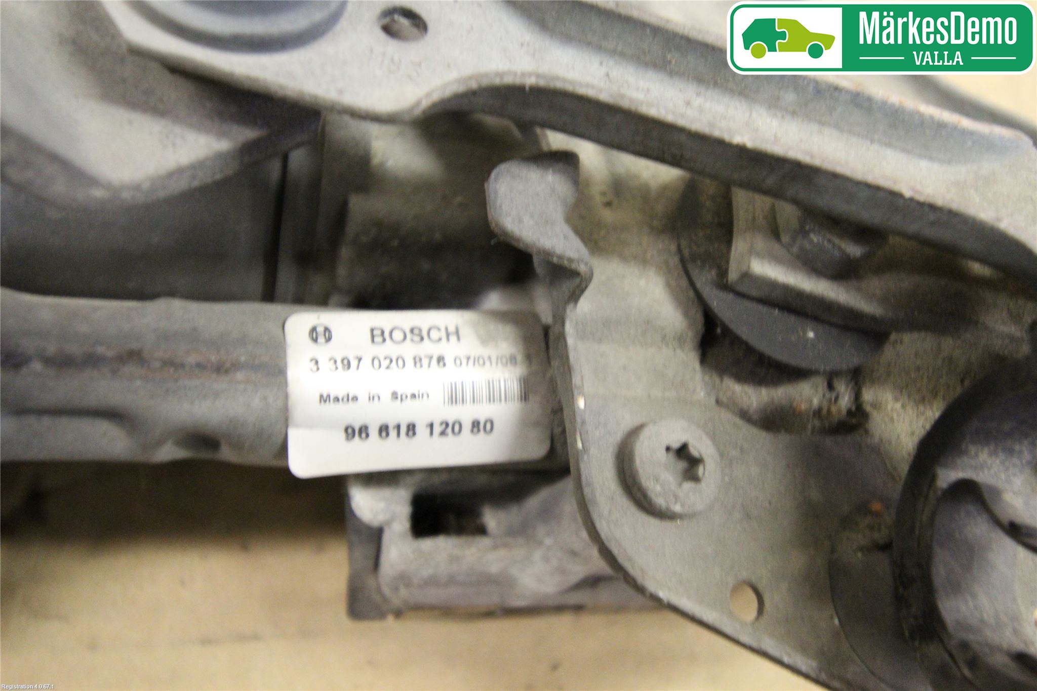 Peugeot 407 Torkarmotor Vindruta