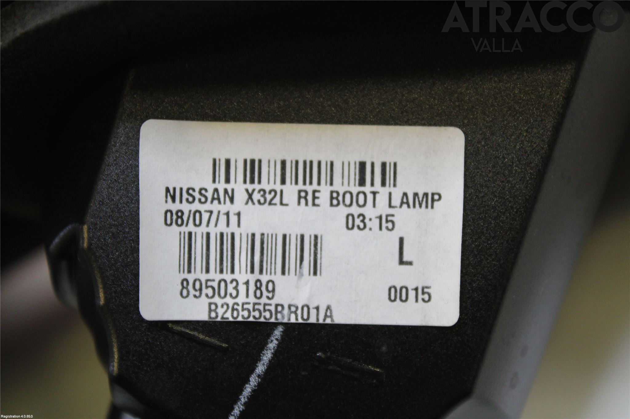 Nissan QASHQAI 10-14 Bakljus Lucka Vä