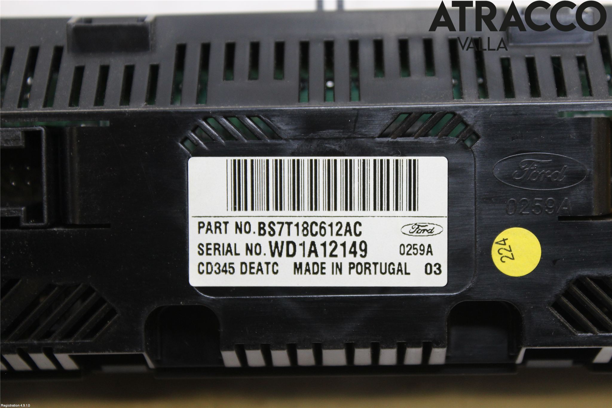 Ford MONDEO 07-15 Ac Styrenhet Ac Manöveren