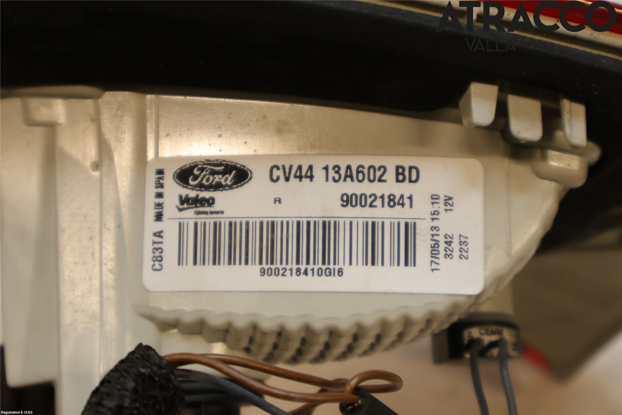 Ford KUGA 13-16 Bakljus Lucka Hö