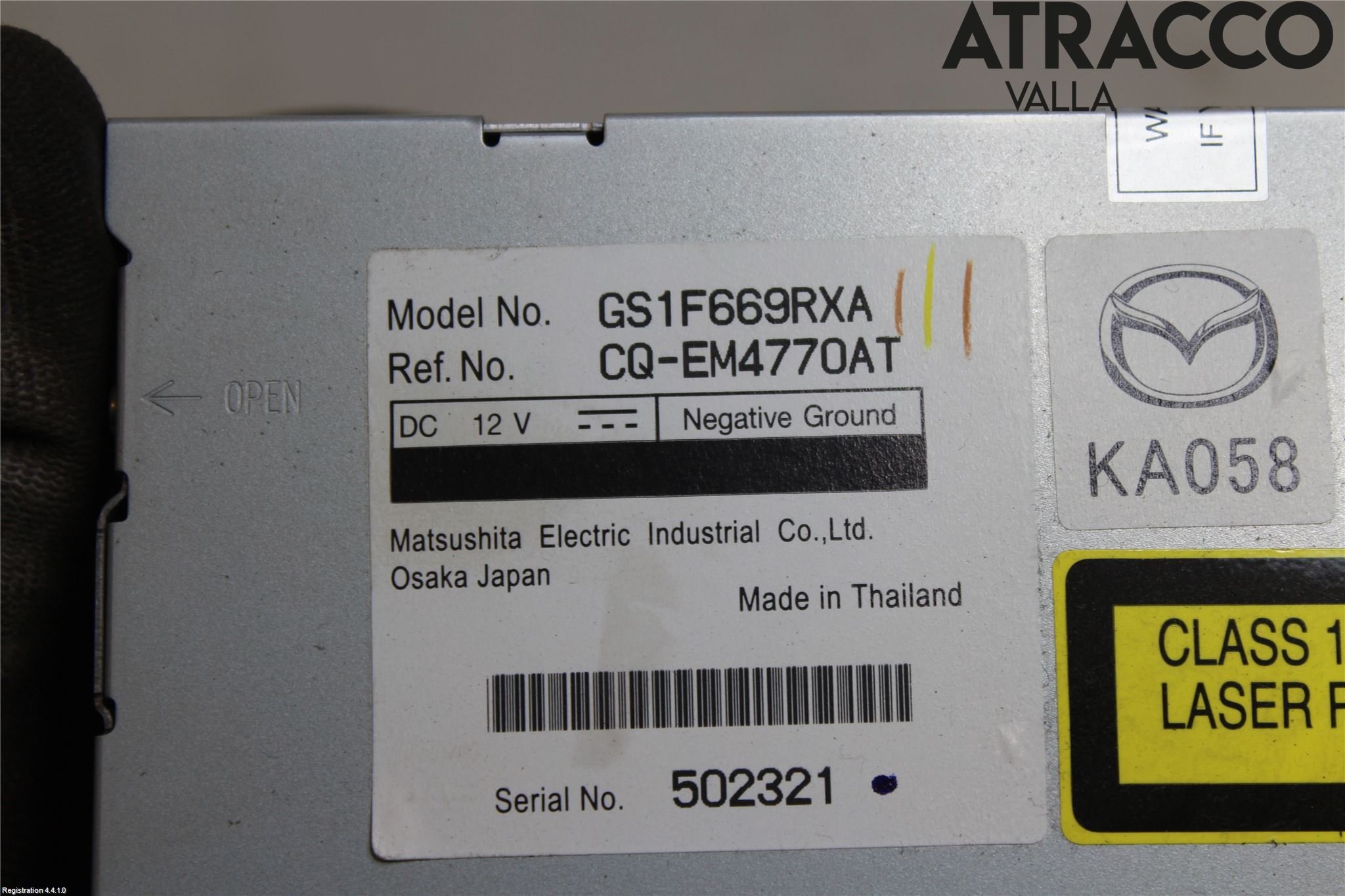 Mazda 6 08-13 Cd Radio - Multimediapanel