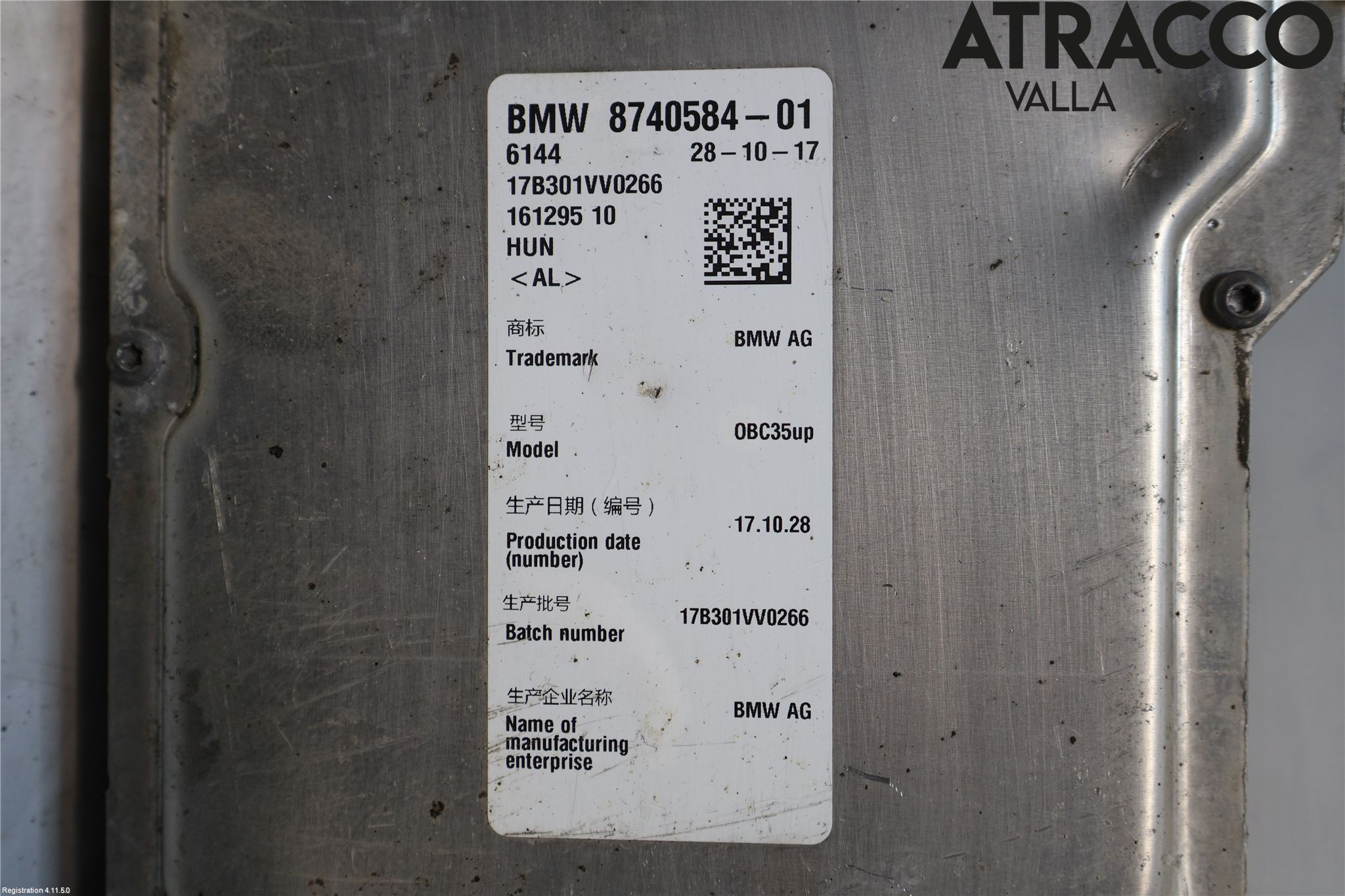 BMW 5 G30/G31/F90 17-23 Batteriladdare Högspänning