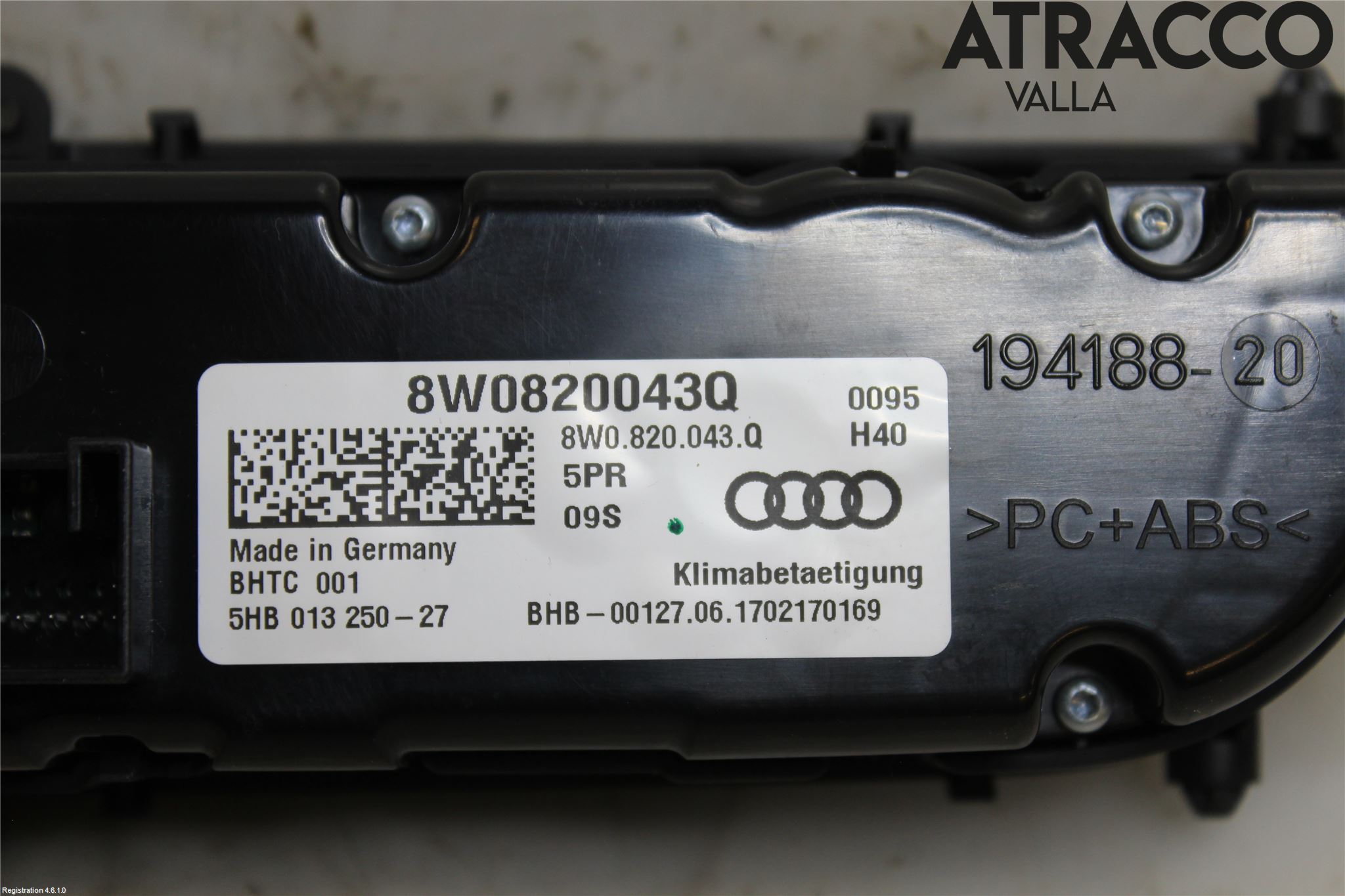 Audi A4/S4 B9 16-19 Ac Styrenhet Ac Manöveren