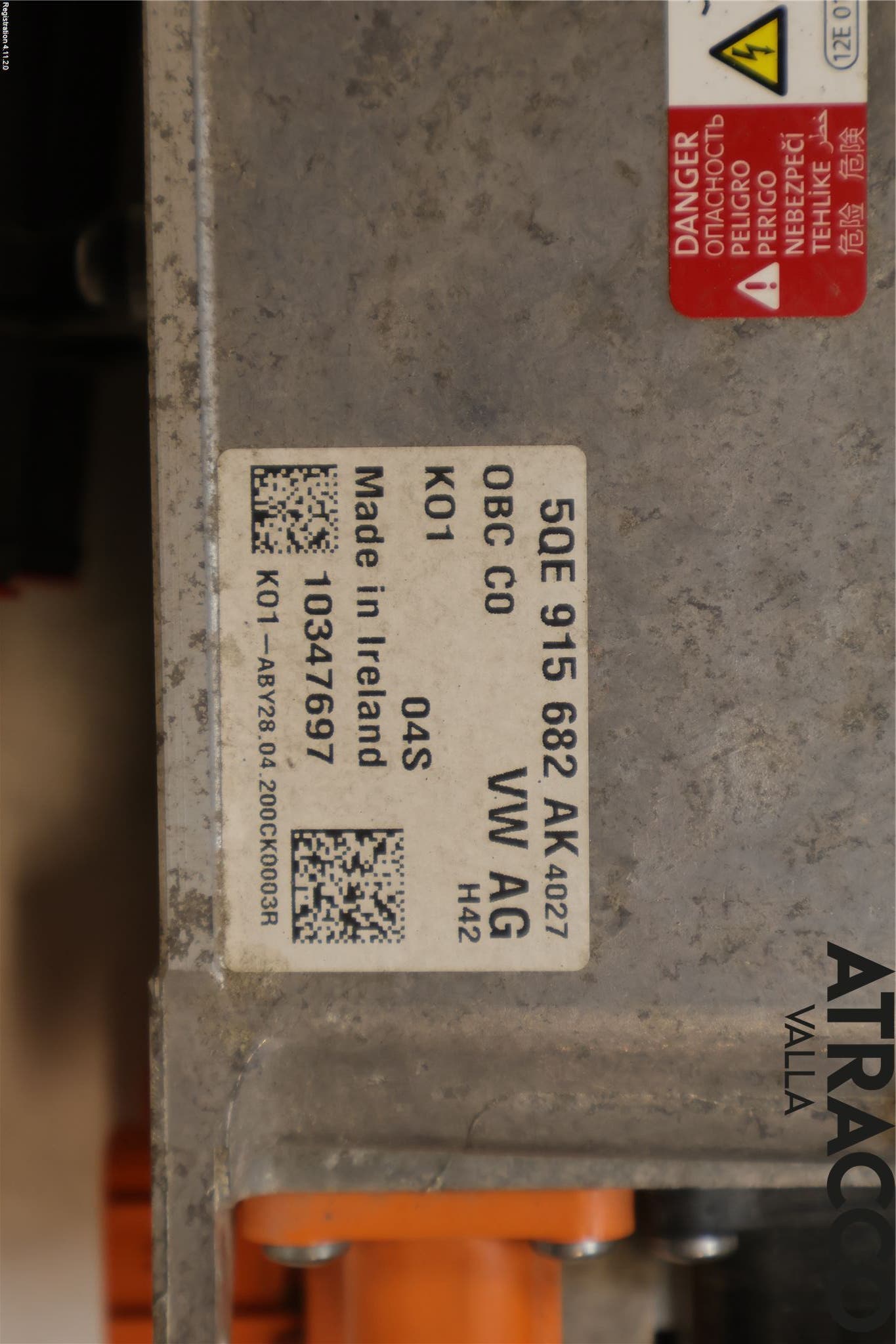 Volkswagen VW PASSAT 15-19 Batteriladdare Högspänning