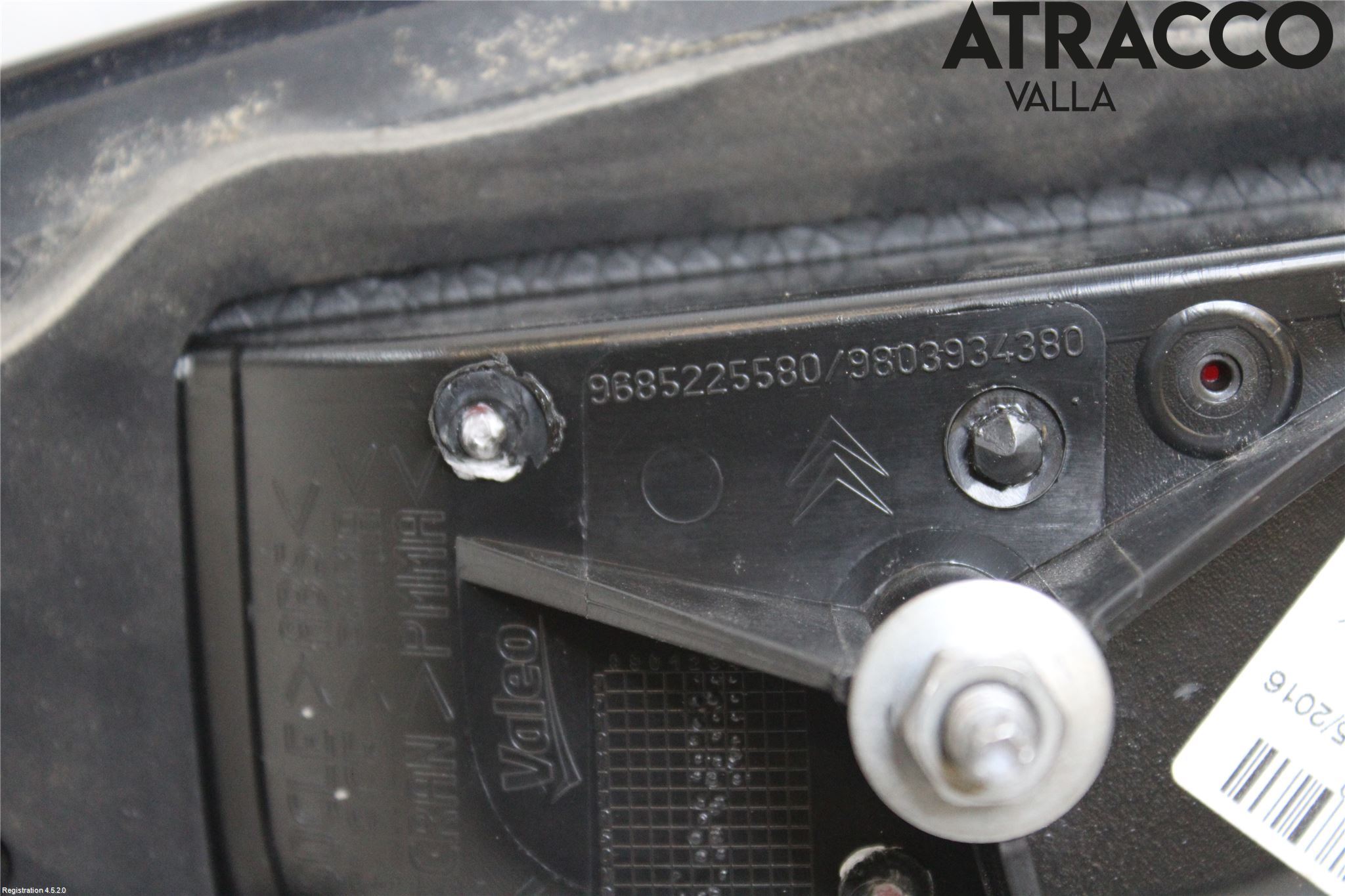 Citroen C3 10-17 Bakljus Lucka Vä