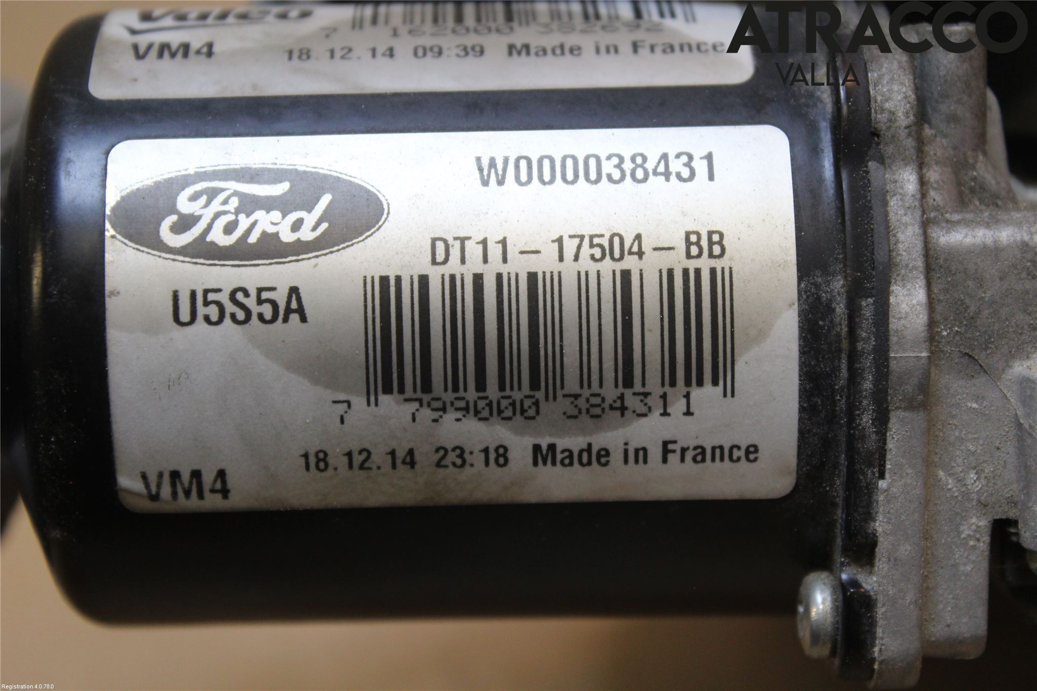 Ford TRANSIT/TOURNEO CONNECT 13-22 Torkarmotor Vindruta