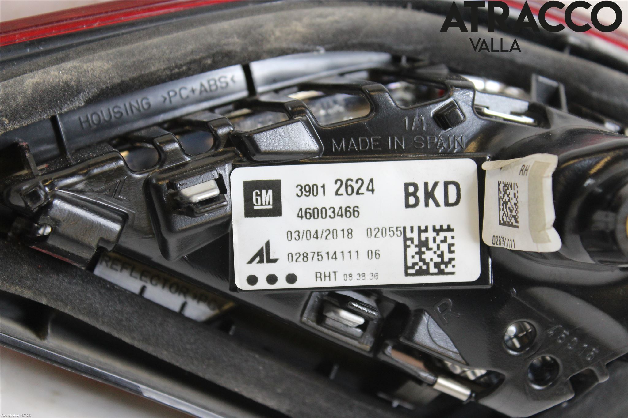 Opel CORSA E 15-19 Bakljus Lucka Hö